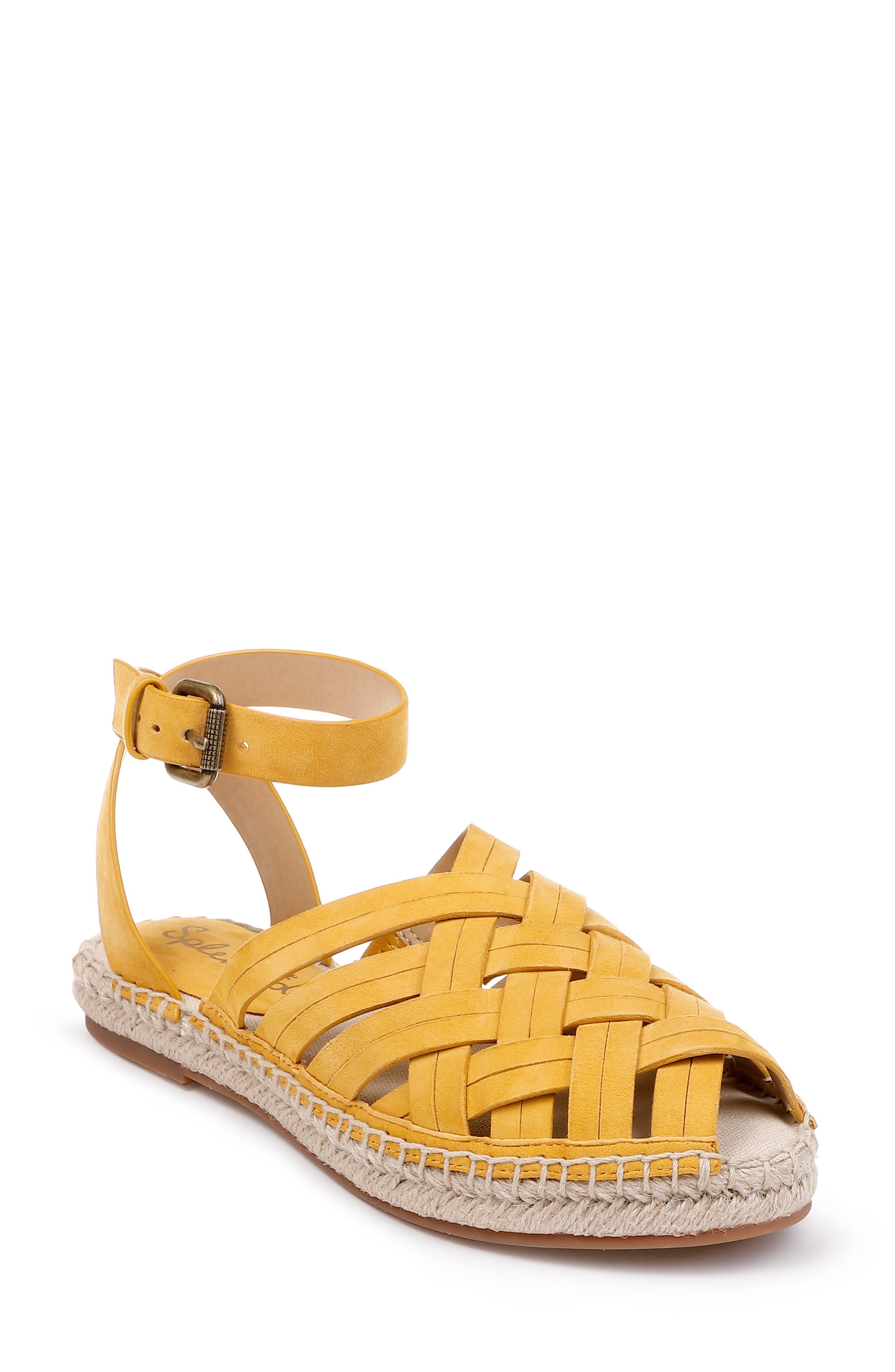 Splendid Sheryl Espadrille Ankle Strap Sandal, Yellow