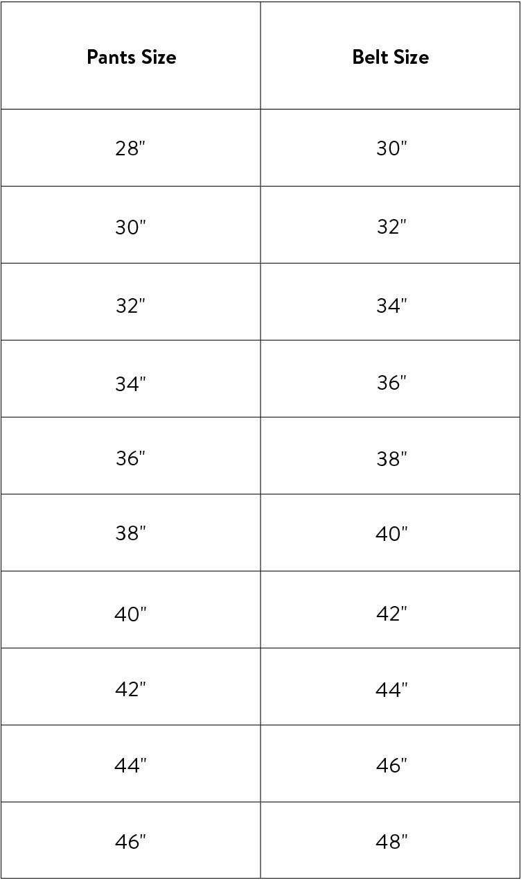 Belt Sizes For Men Women: Charts, Sizing Guide, Conversion, 43% OFF