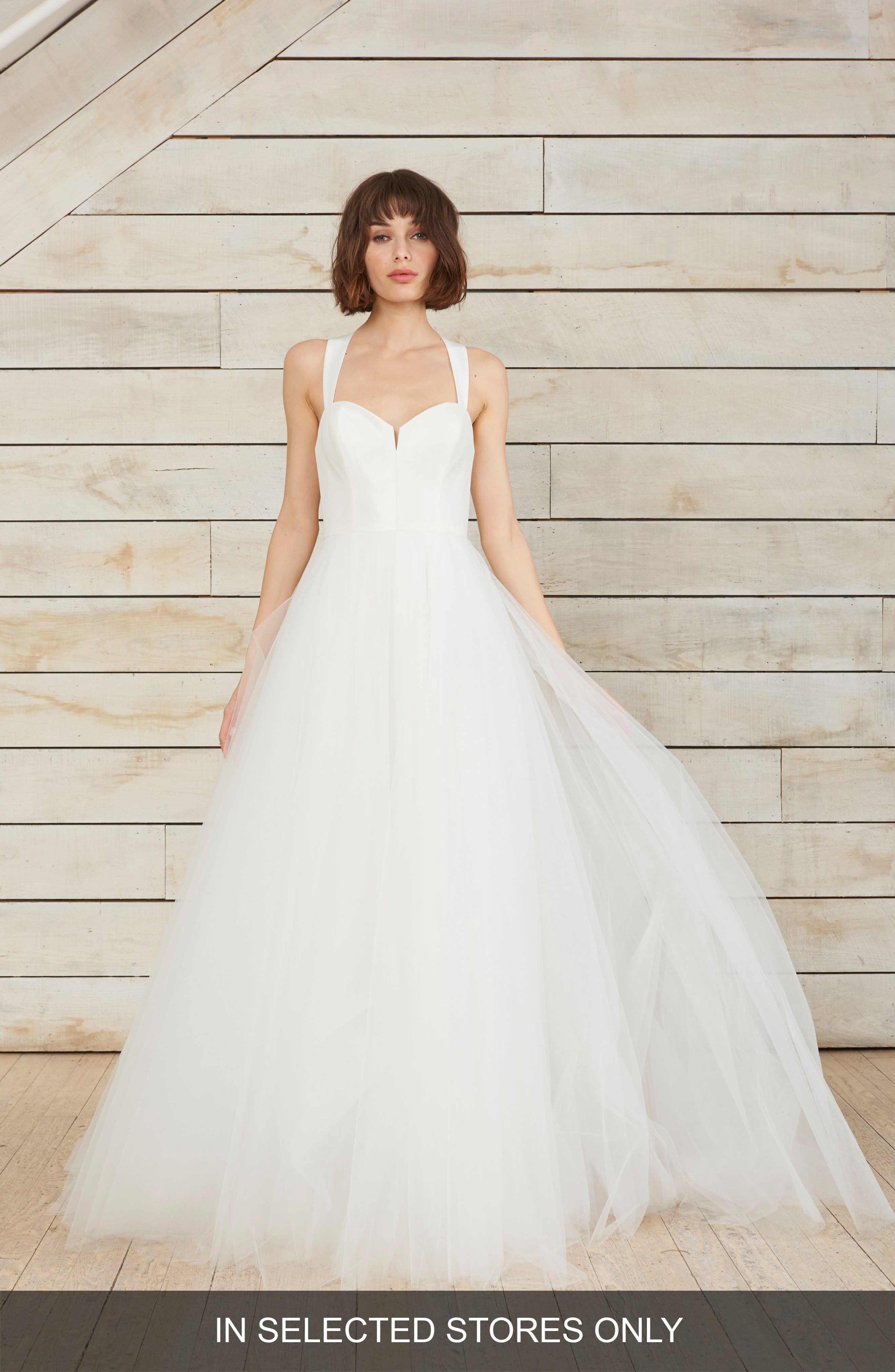Nouvelle Amsale Gayle Taffeta & Tulle Ballgown, Size IN STORE ONLY - White