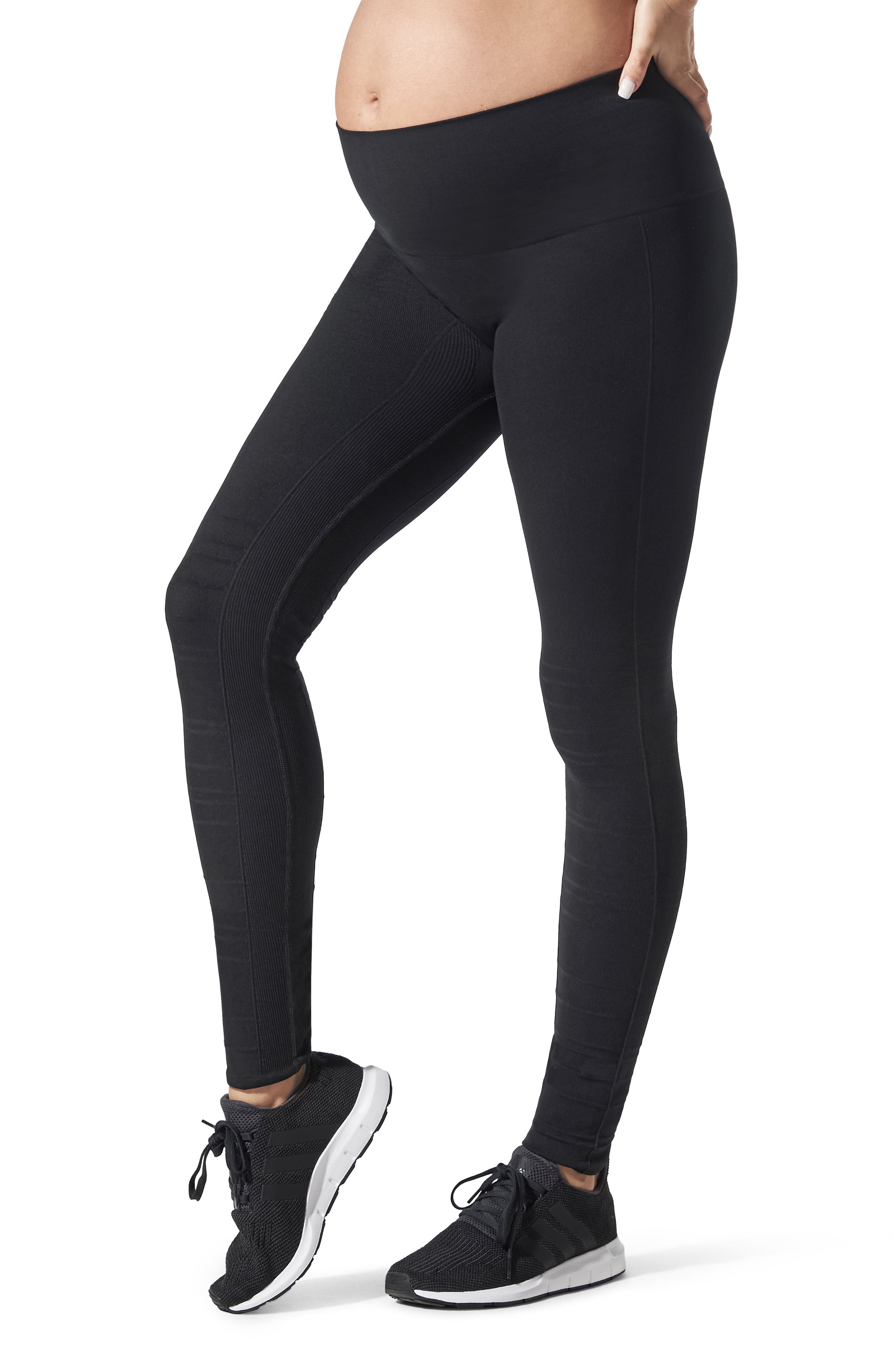 Blanqi Sportsupport Hipster Cuffed Support Maternity/postpartum Leggings, Black