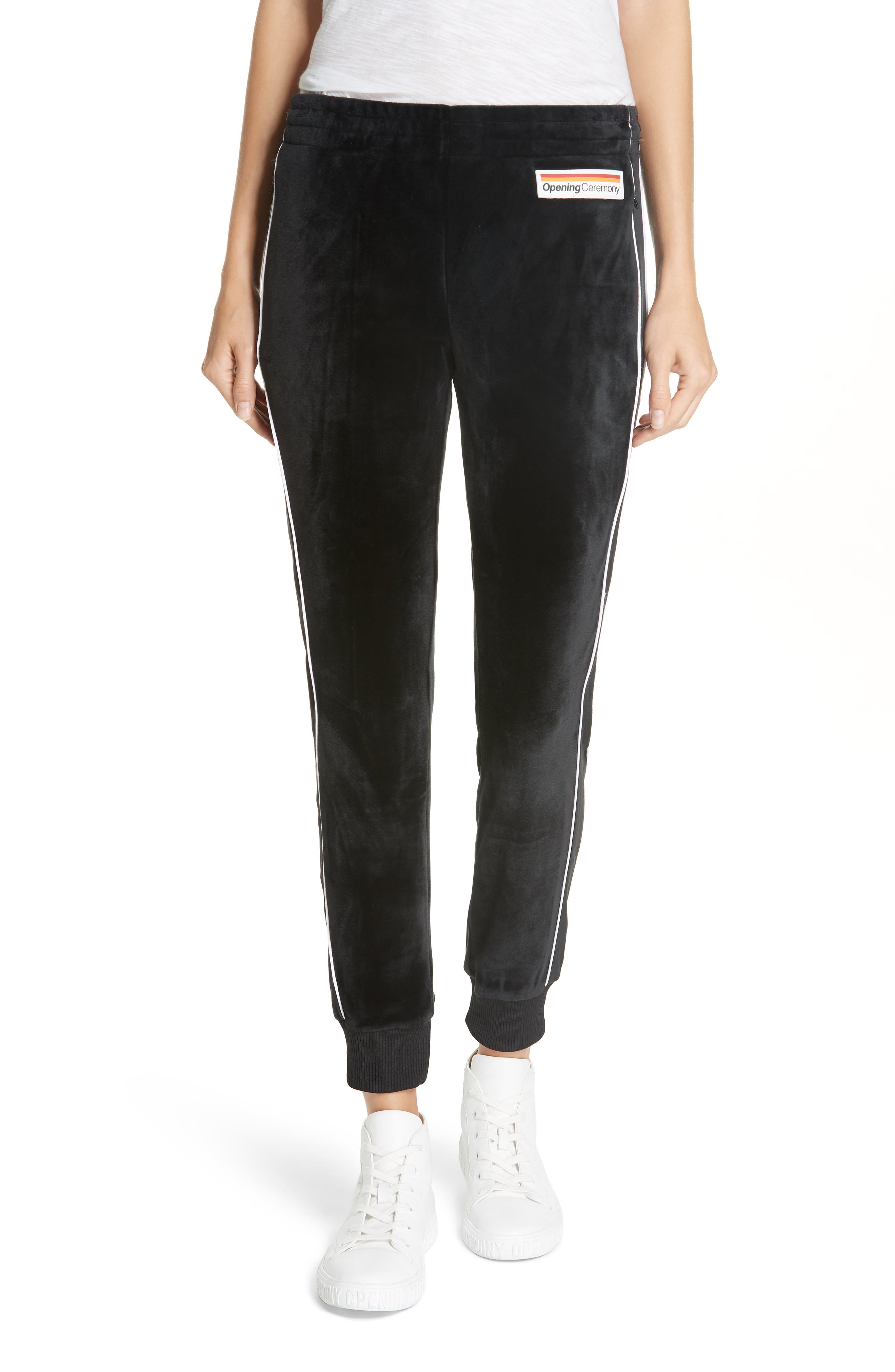 Opening Ceremony Velour Leggings, Black