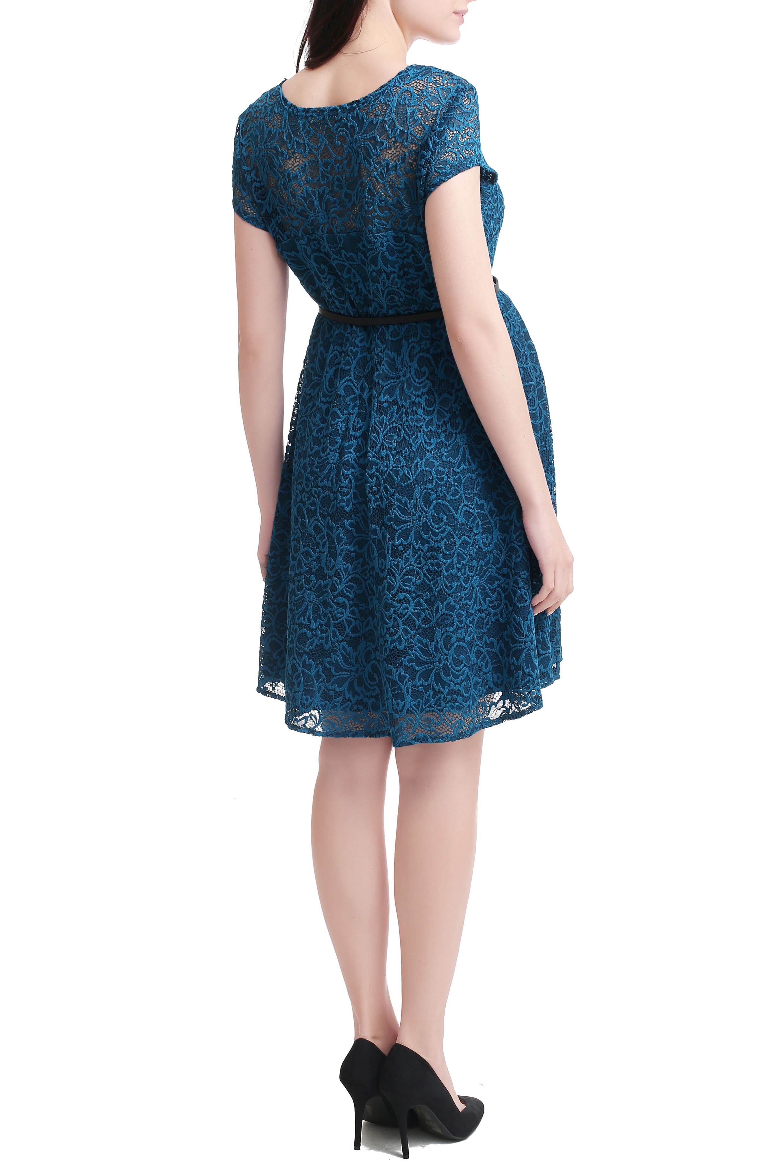 Kimi And Kai Lace Maternity Skater Dress