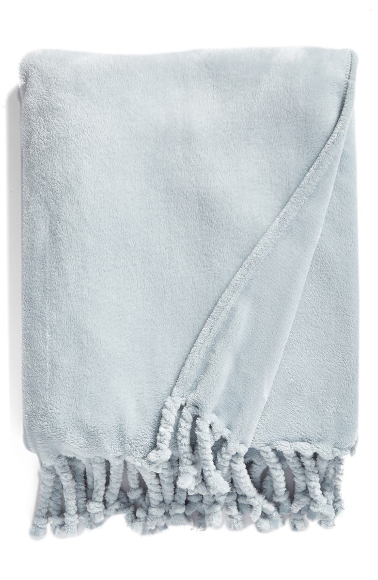 Kennebunk Bliss Plush Throw,                         Main,                         color, BLUE SURF