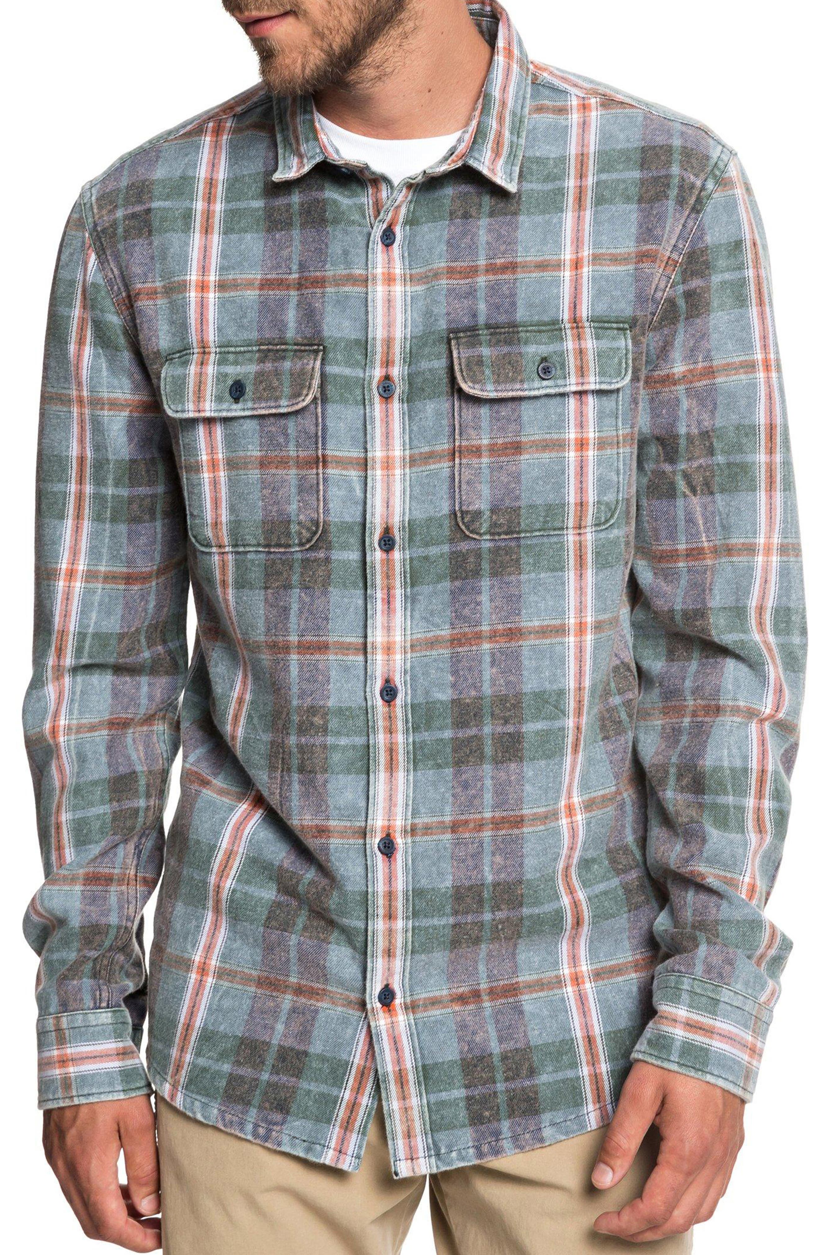 Quiksilver Super Tang Flannel Shirt, Blue