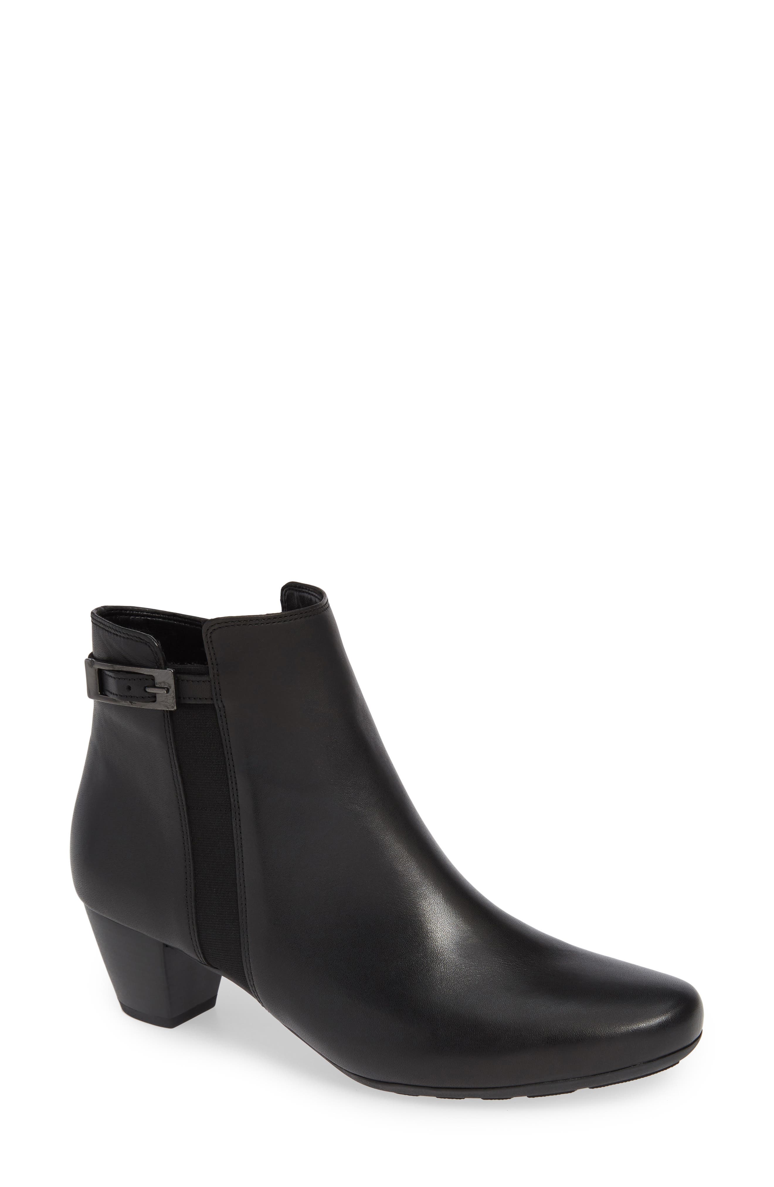 Gabor Side Buckle Bootie, Black