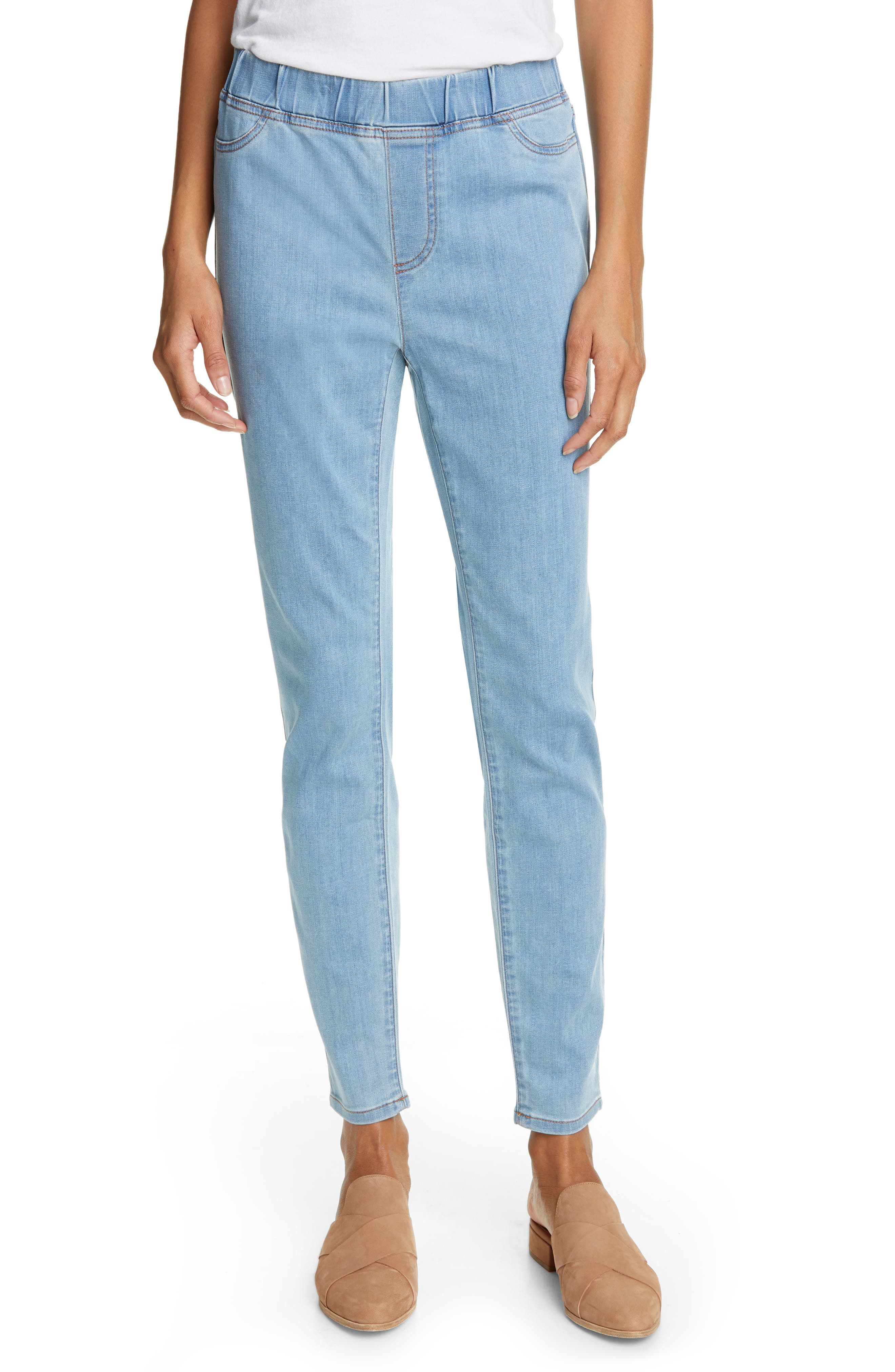 Eileen Fisher Stretch Denim Leggings, Blue