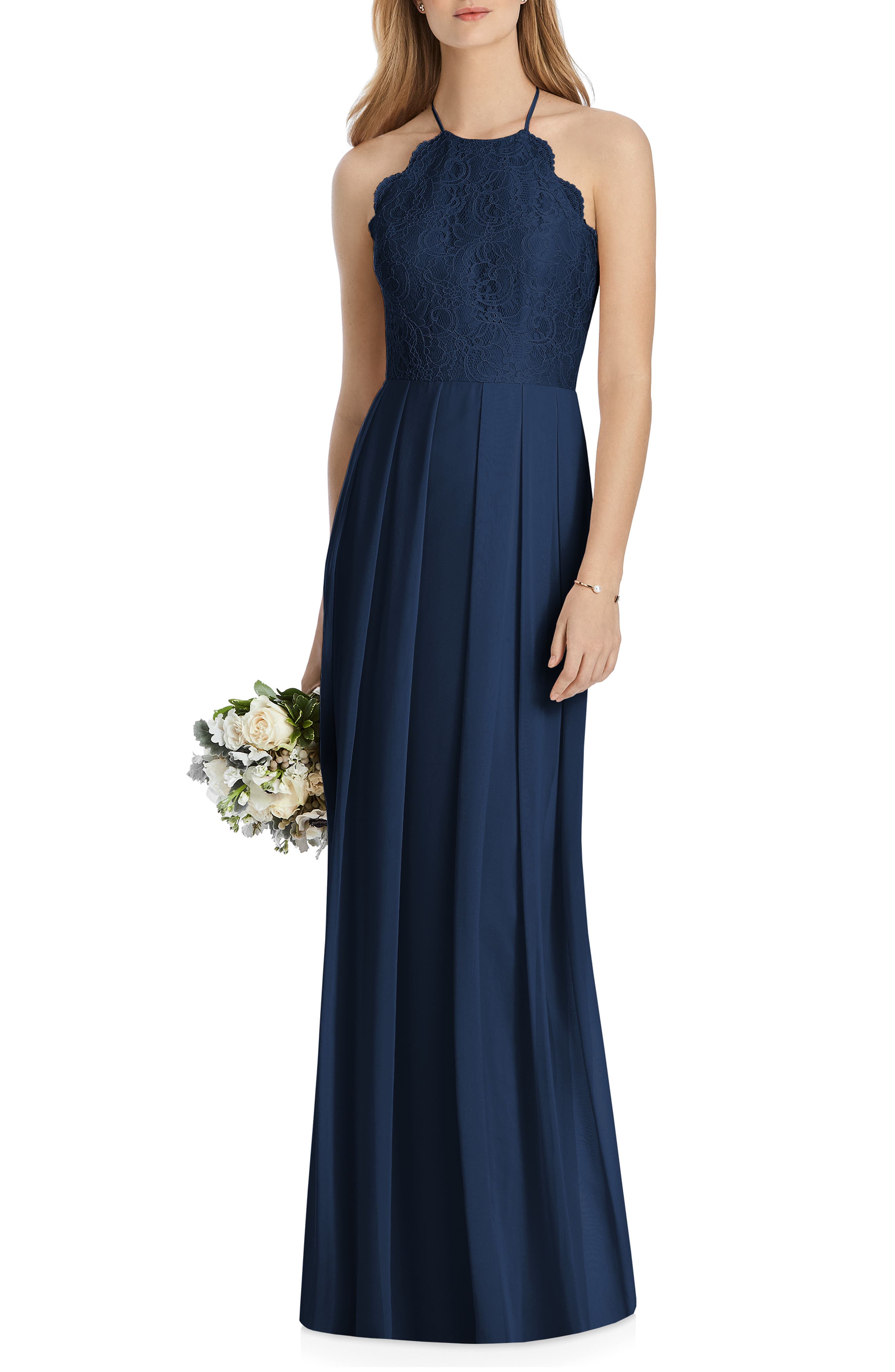 Lela Rose Bridesmaid Lux Chiffon Dress, Blue