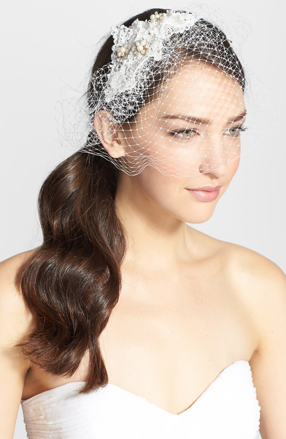 Nina Freshwater Pearl Birdcage Veil Nordstrom