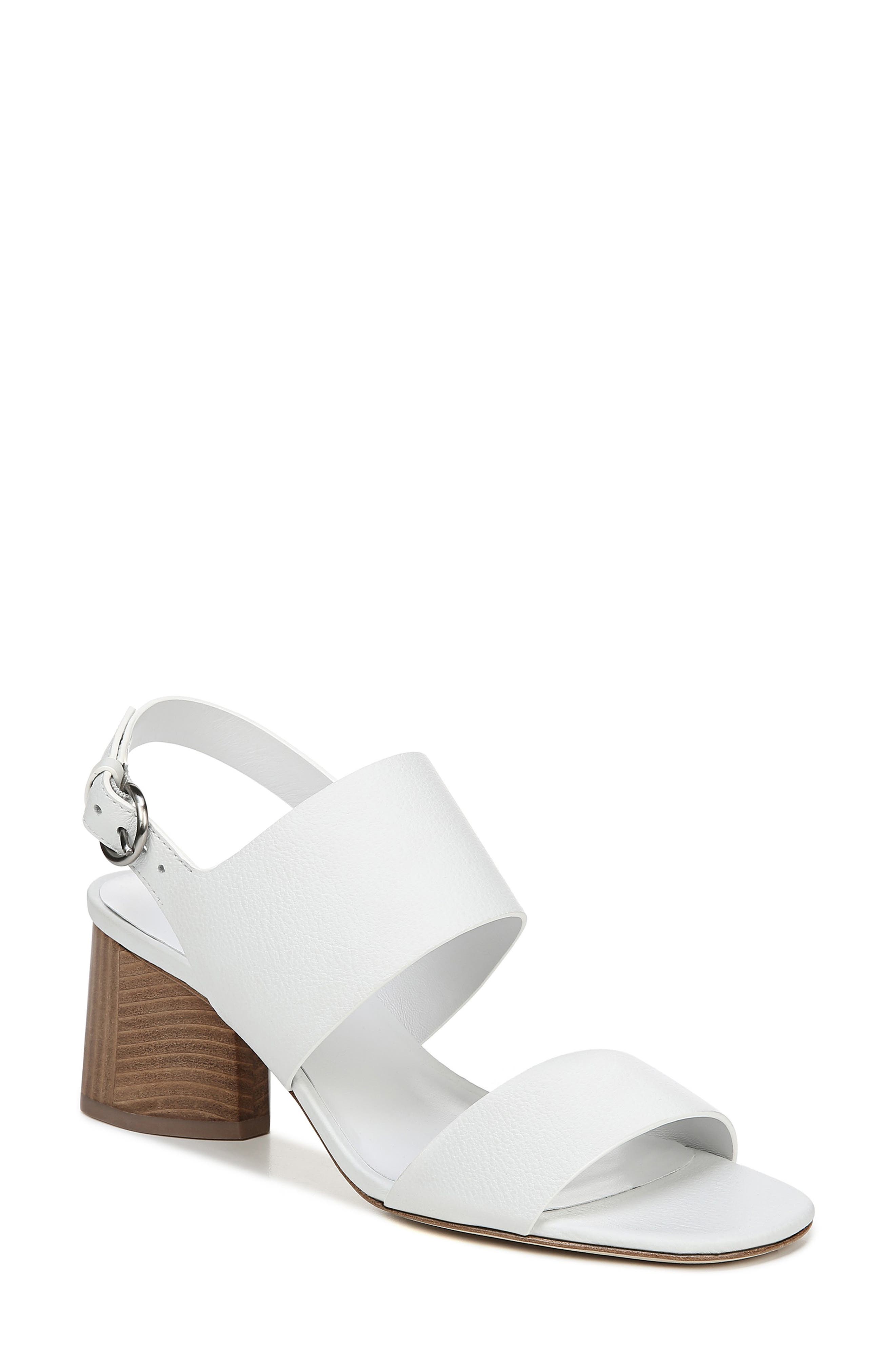 Via Spiga Libby Statement Heel Sandal, White