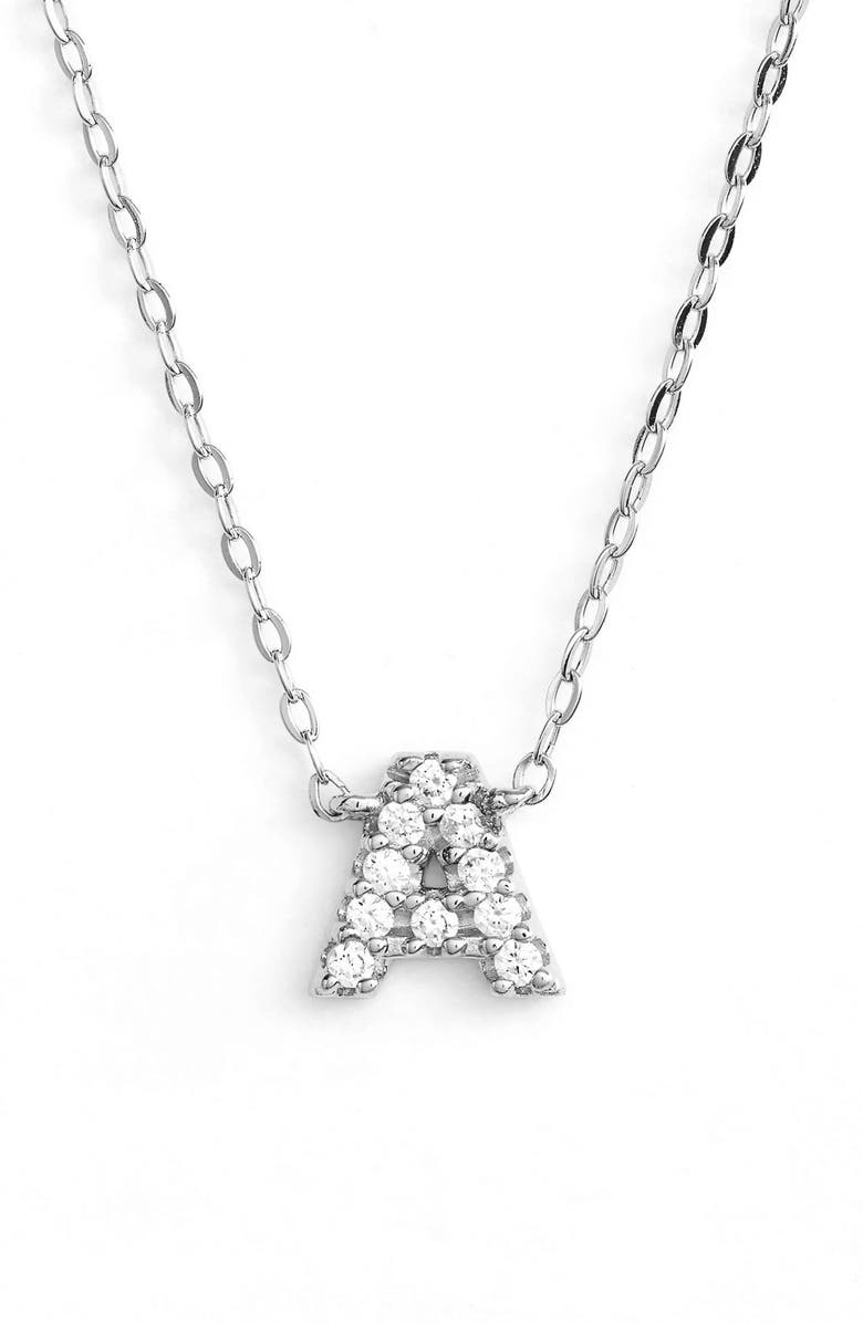 Nadri Cubic Zirconia Initial Pendant Necklace Nordstrom Nadri Cubic Zirconia Initial Pendant Necklace Main Color 040