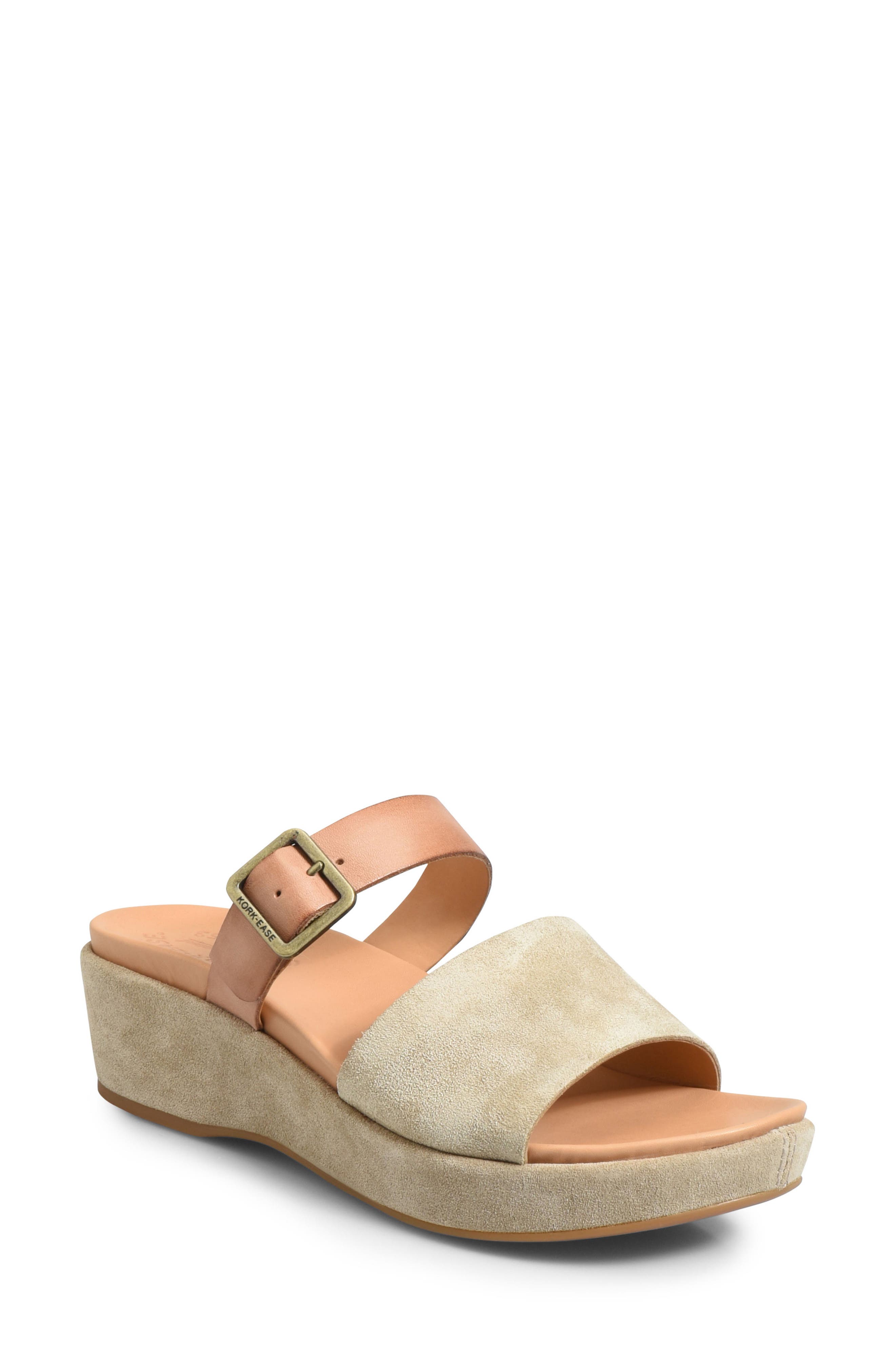 Kork-Ease Bisti Wedge Slide Sandal, Brown