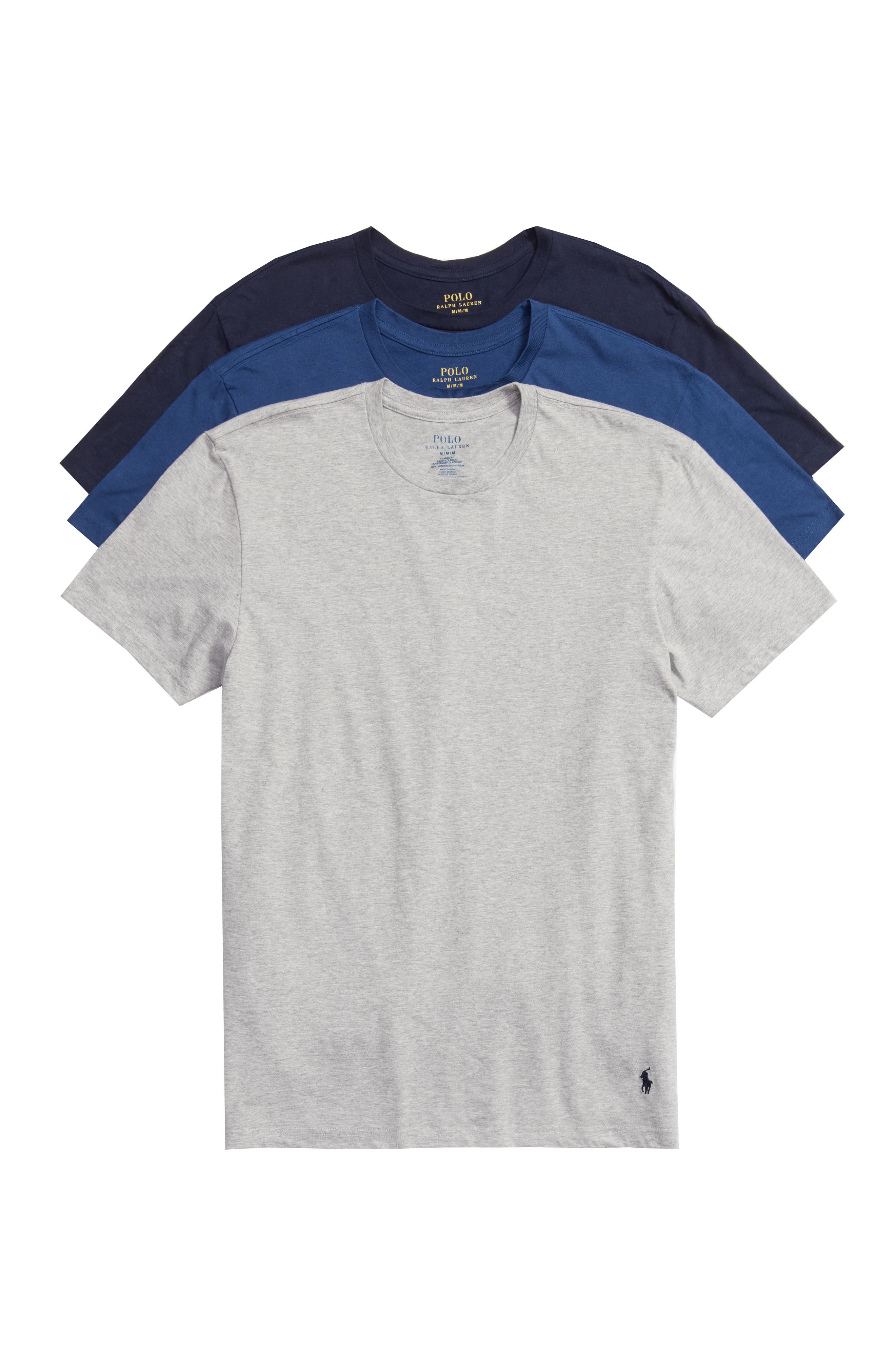 UPC 738994631855 product image for Men's Polo Ralph Lauren Classic Fit 3-Pack Cotton T-Shirt, Size Large - Blue | upcitemdb.com