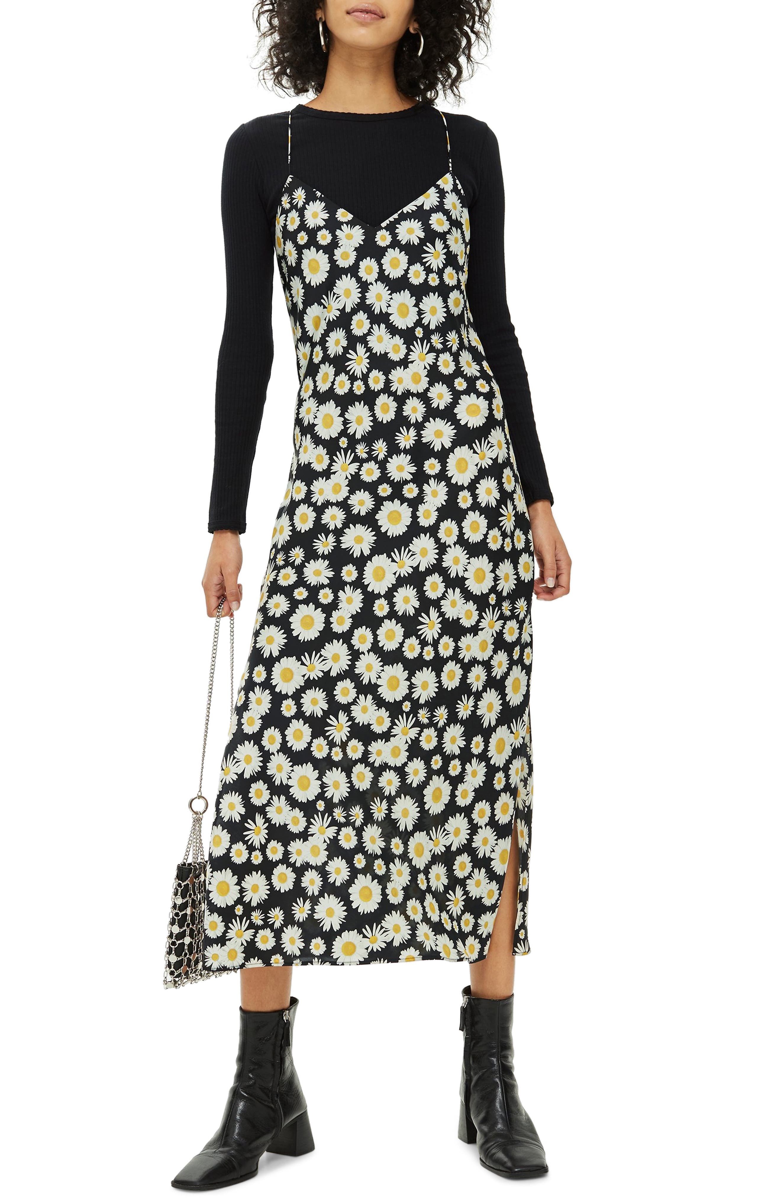 Topshop Daisy Cowl Back Slipdress, US (fits like 0) - Black