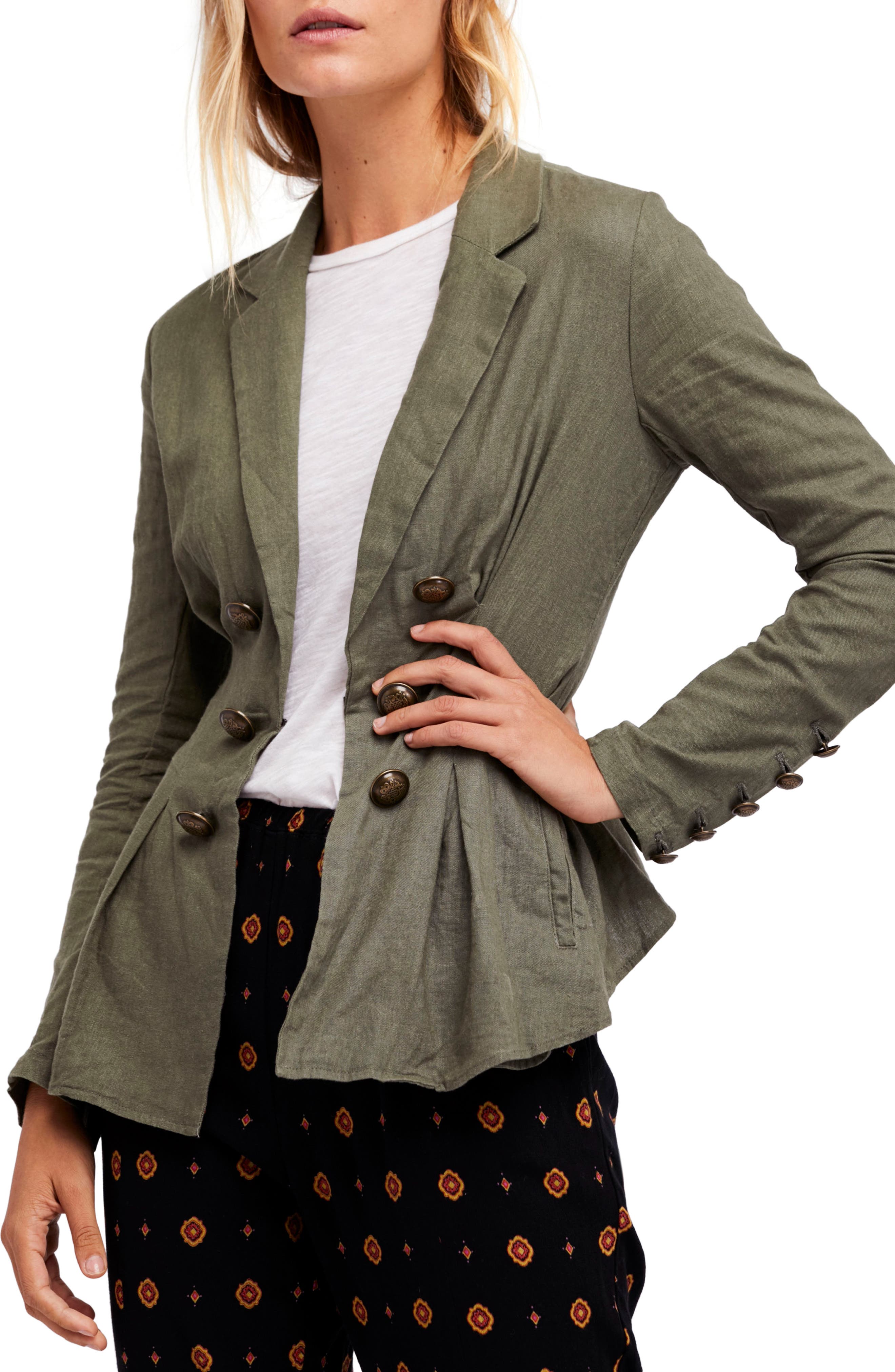 Free People Cinch Waist Blazer Nordstrom
