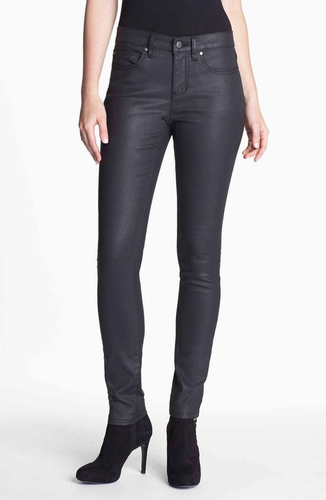 Eileen Fisher Waxed Denim Skinny Jeans Nordstrom