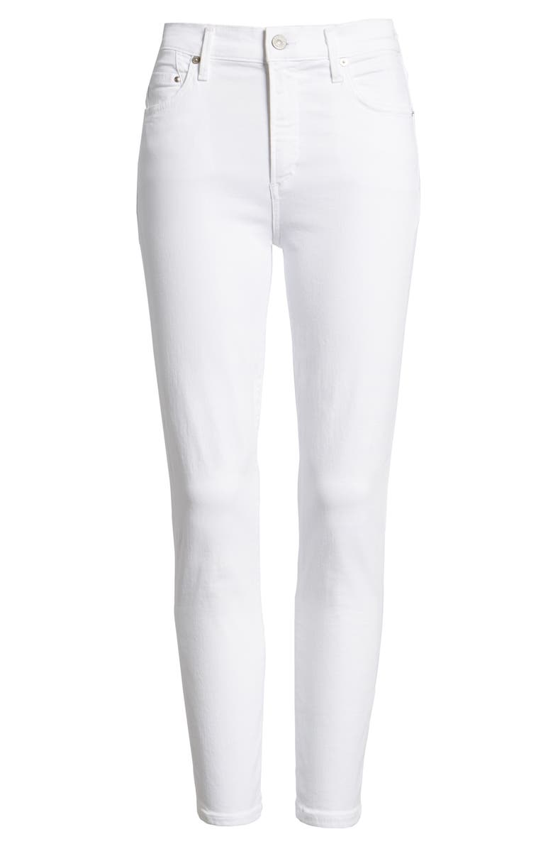 Citizens of Humanity Rocket High Waist Crop Skinny Jeans (Sculpt White ...
