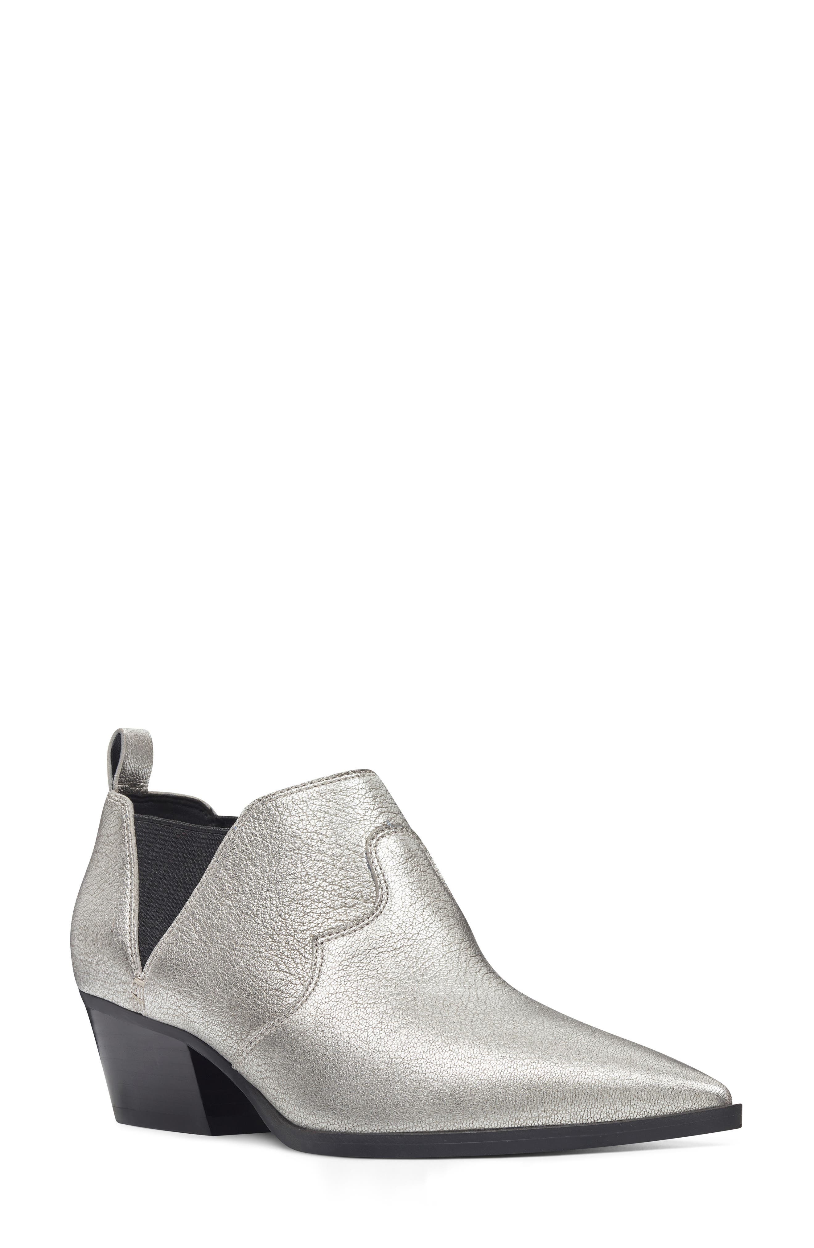 Nine West Cahluz Western Chelsea Bootie- Metallic