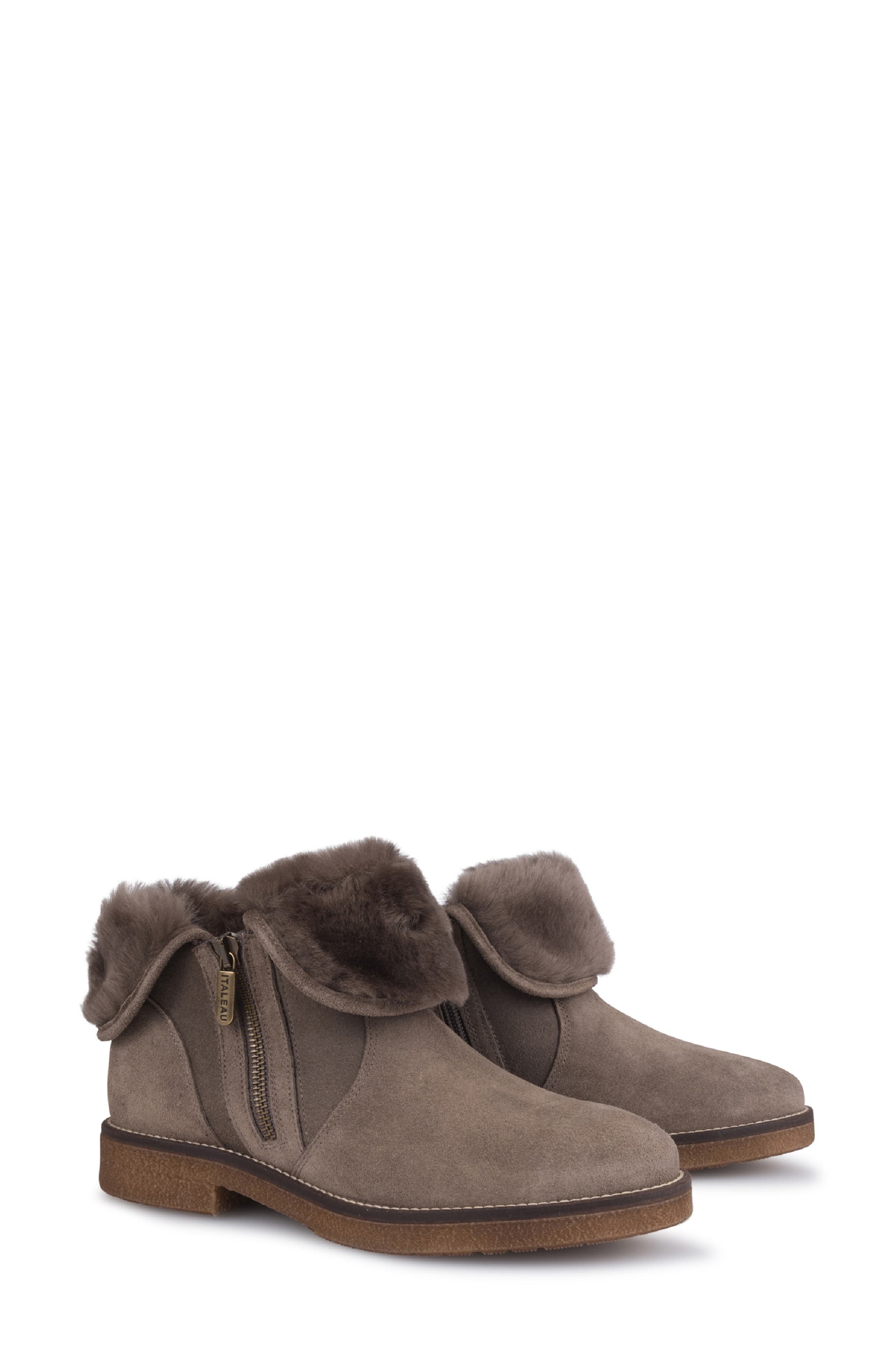 Italeau Rosie Genuine Shearling Lined Bootie, Beige