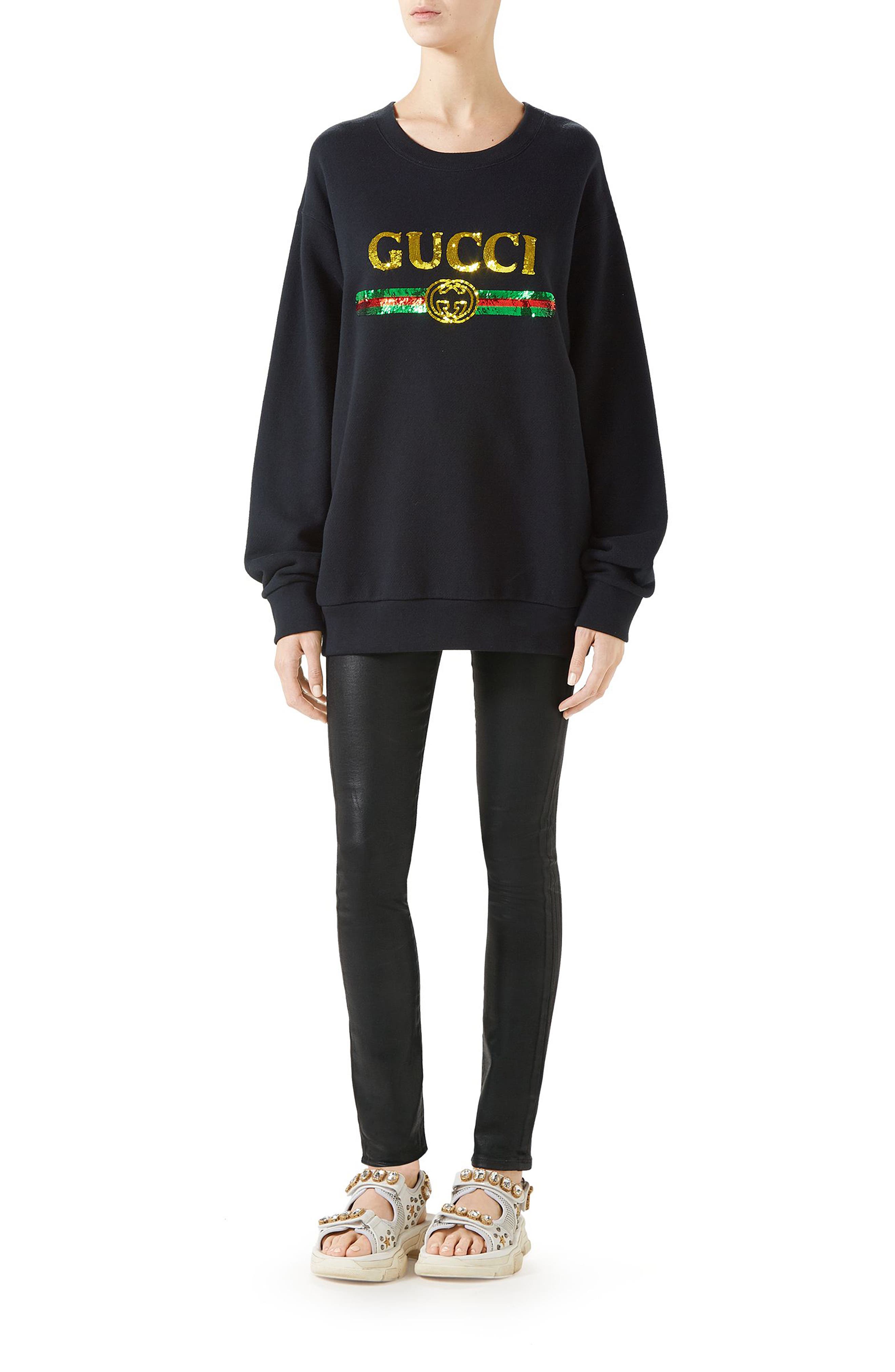 gucci sequin tiger sweatshirt