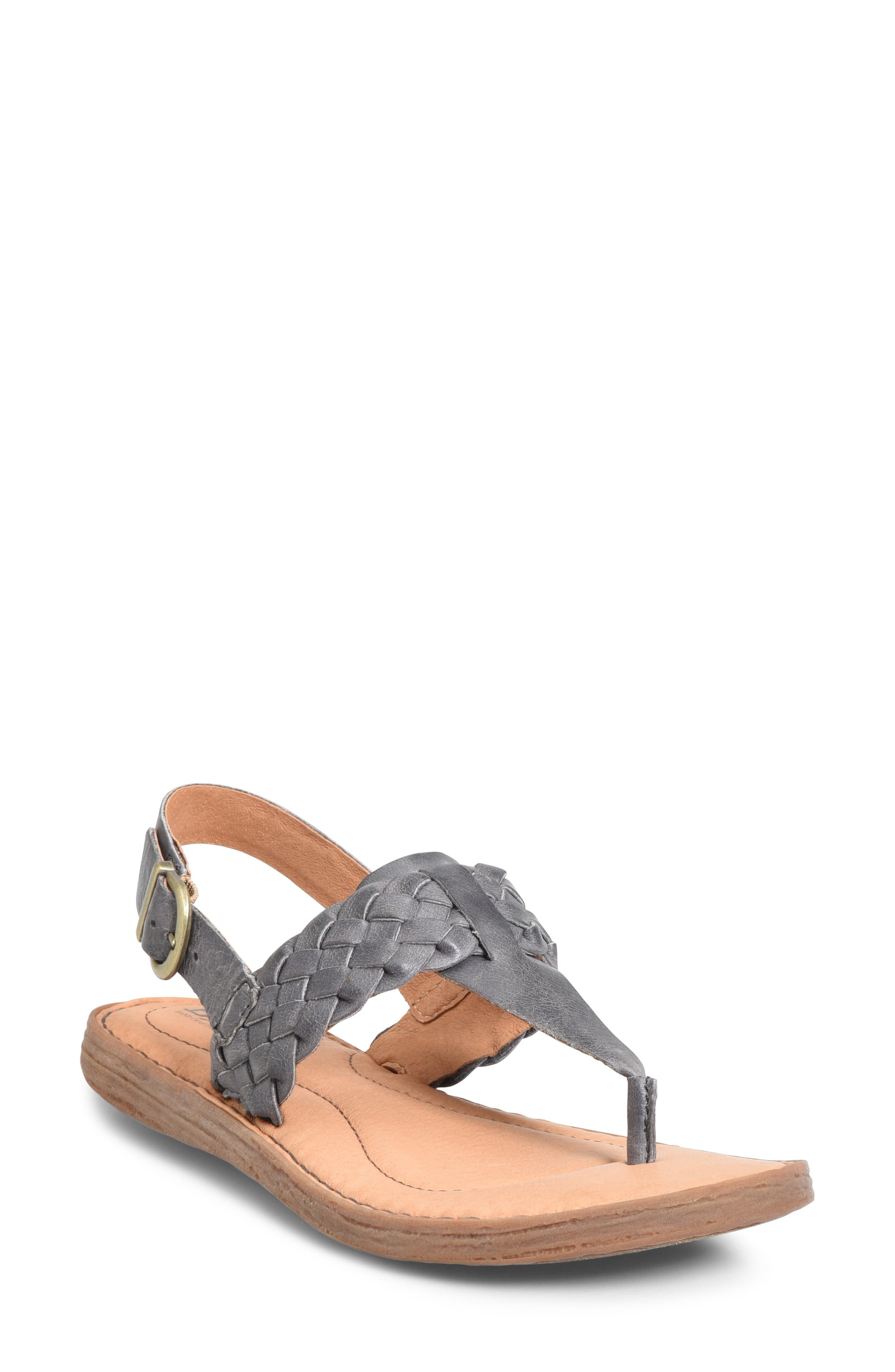 B?rn Sumter Braided Sandal, Grey