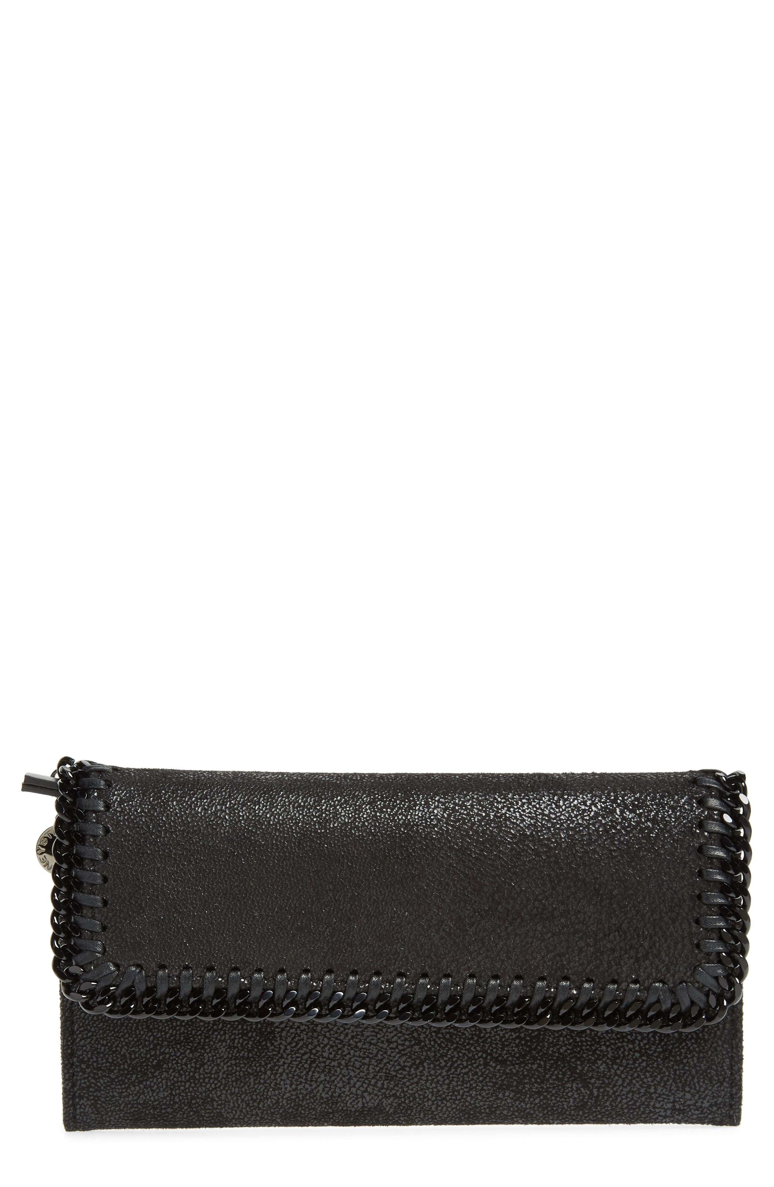 Stella Mccartney Shaggy Deer Faux Leather Wallet - Black
