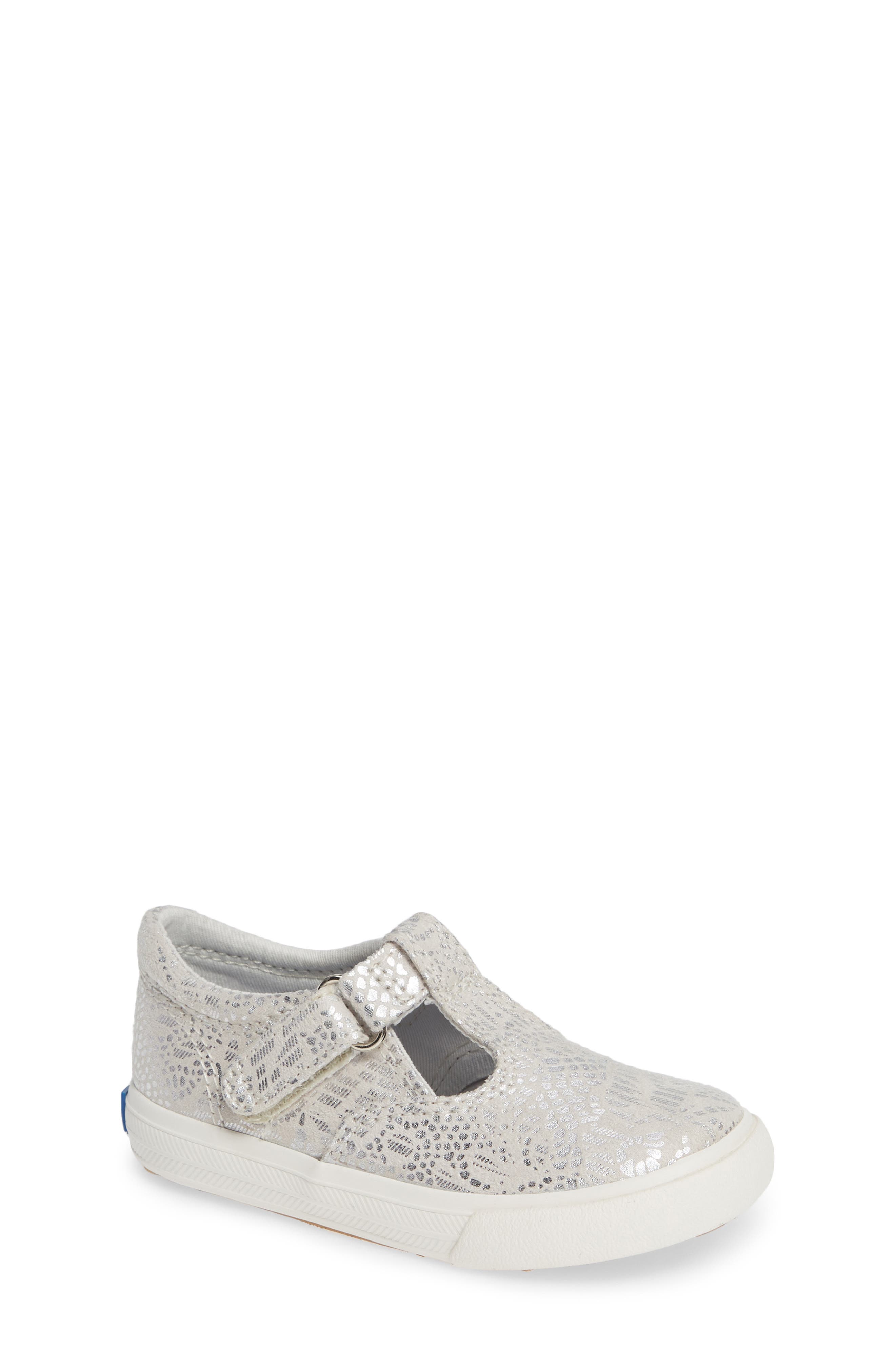 UPC 886129942267 product image for Toddler Girl's Keds Daphne T-Strap Sneaker, Size 7 M - Metallic | upcitemdb.com