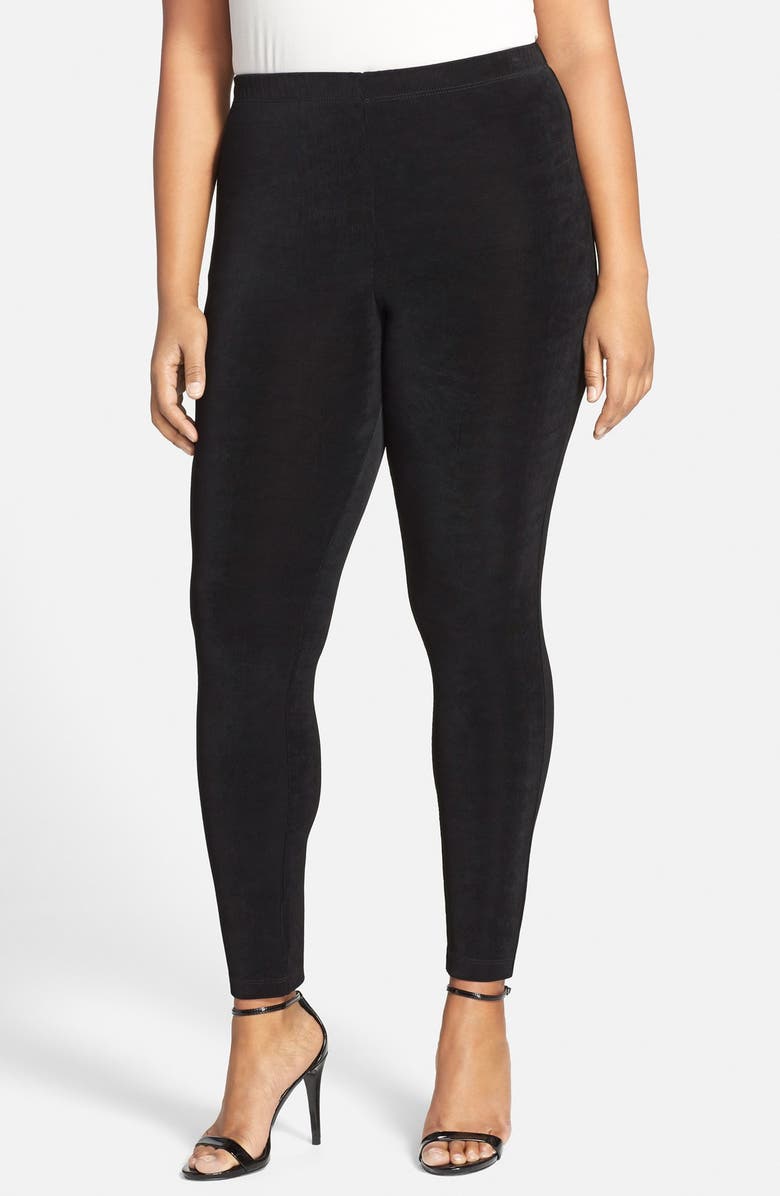 Vikki Vi High Rise Stretch Knit Slim Pants (Plus Size) Nordstrom
