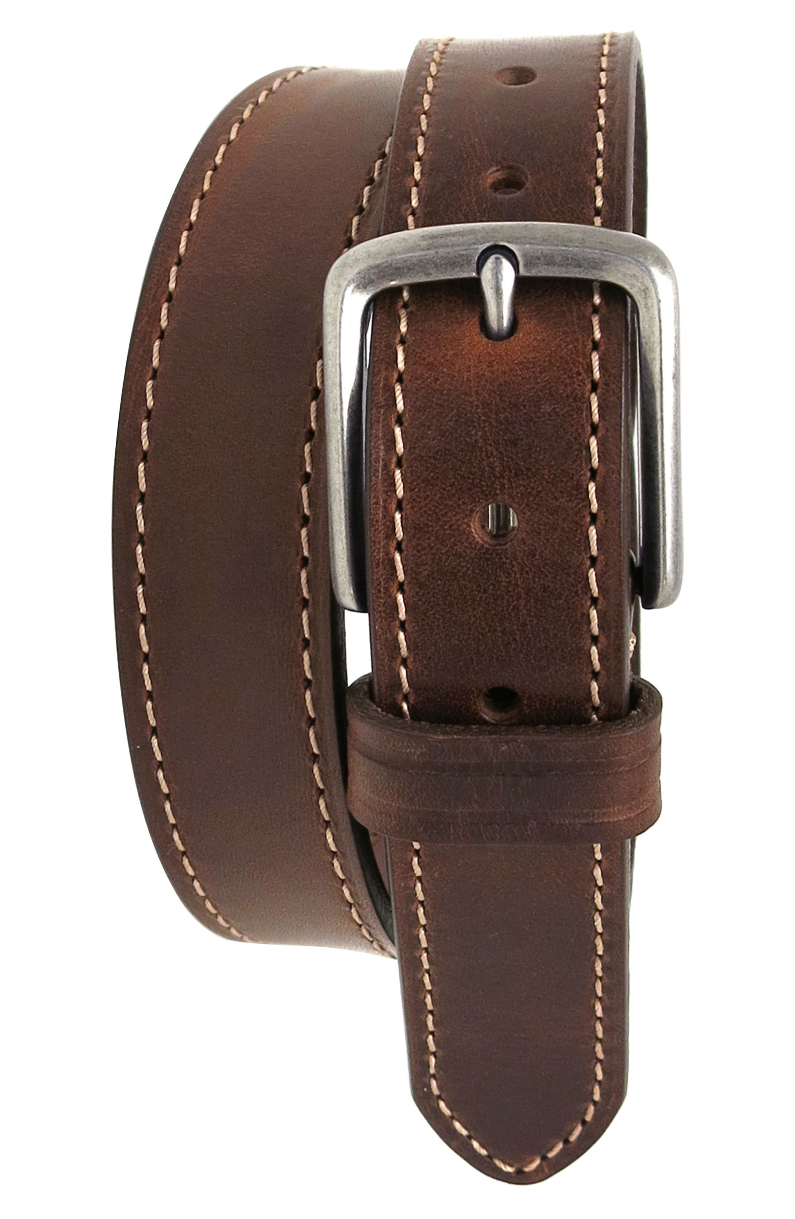 Boconi Leather Belt, Cognac