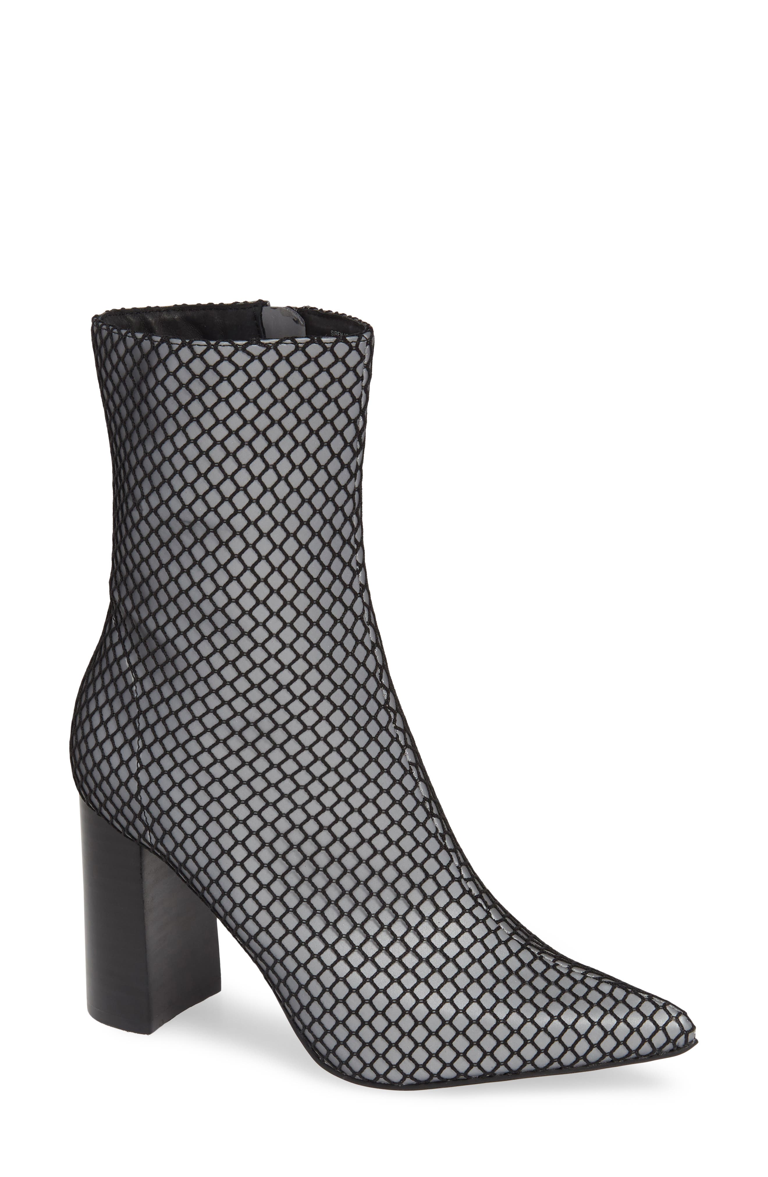 Jeffrey Campbell Siren Mesh Wrapped Bootie- Grey