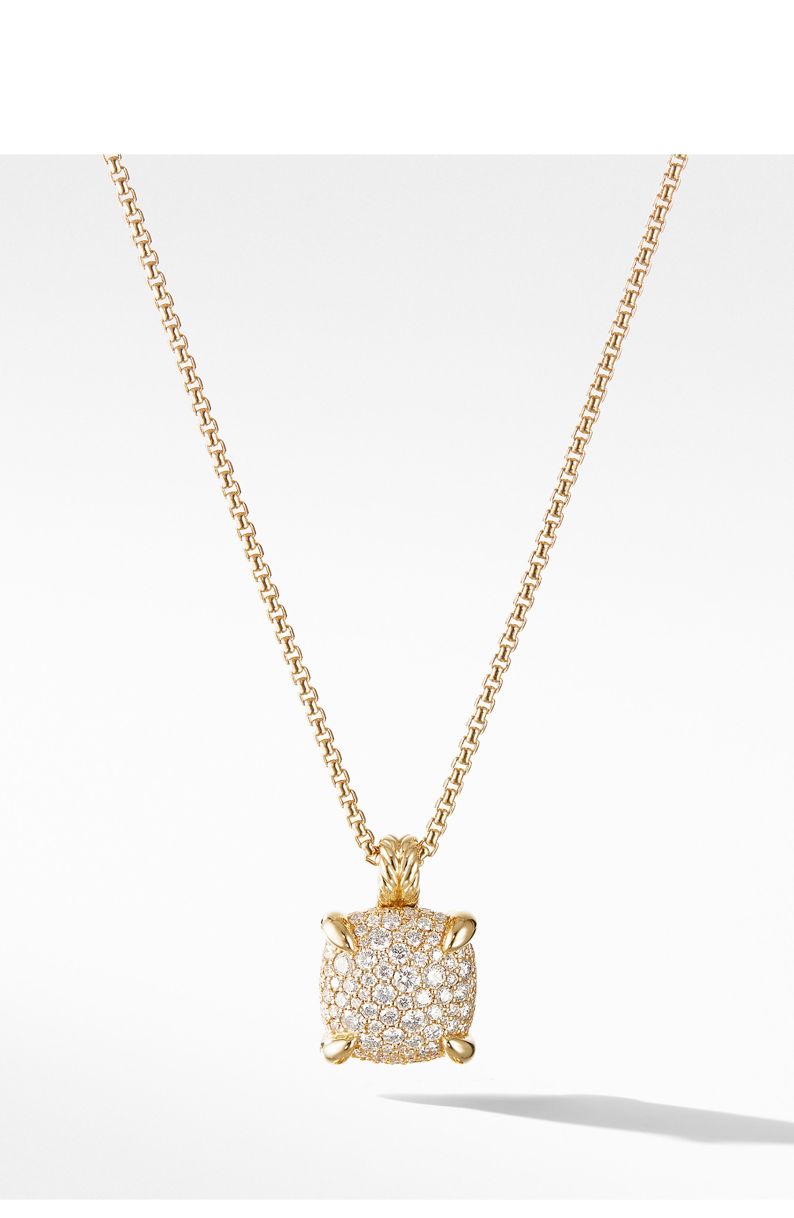 David Yurman Chatelaine&reg; 18k Yellow Gold Pendant Necklace with Diamonds