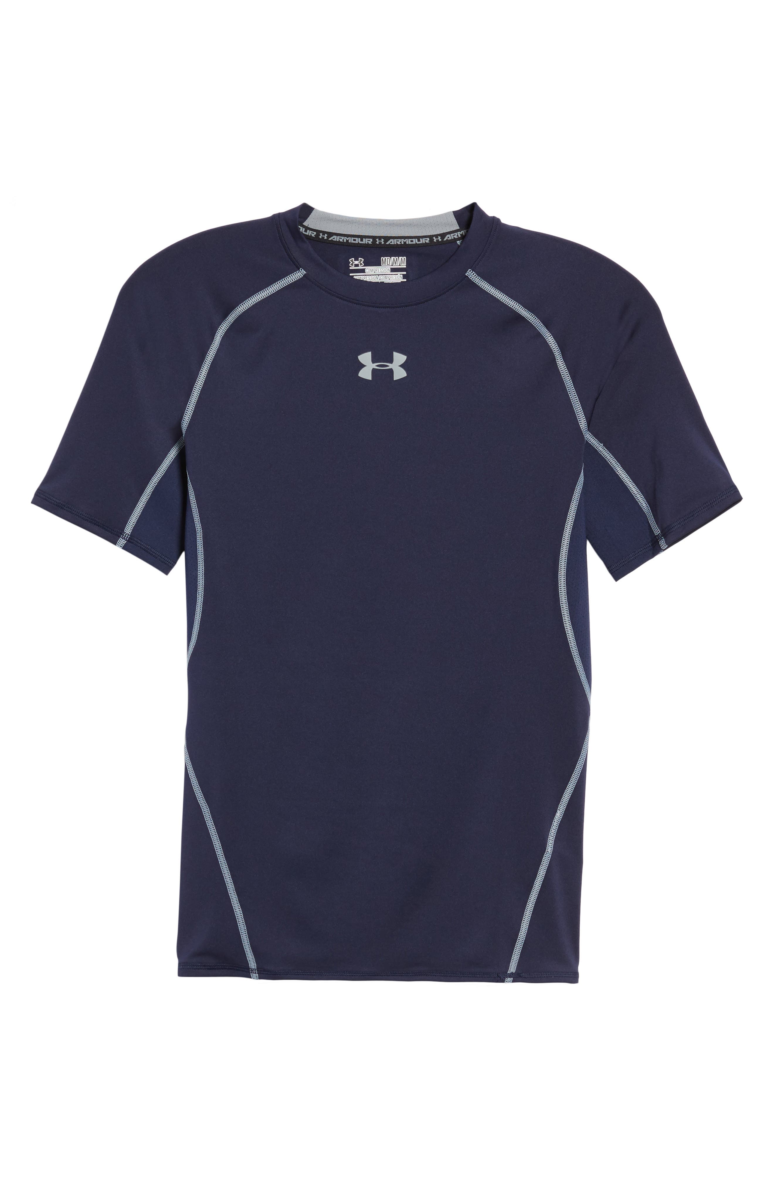 Under Armour Heatgear Compression Fit T-Shirt, Blue