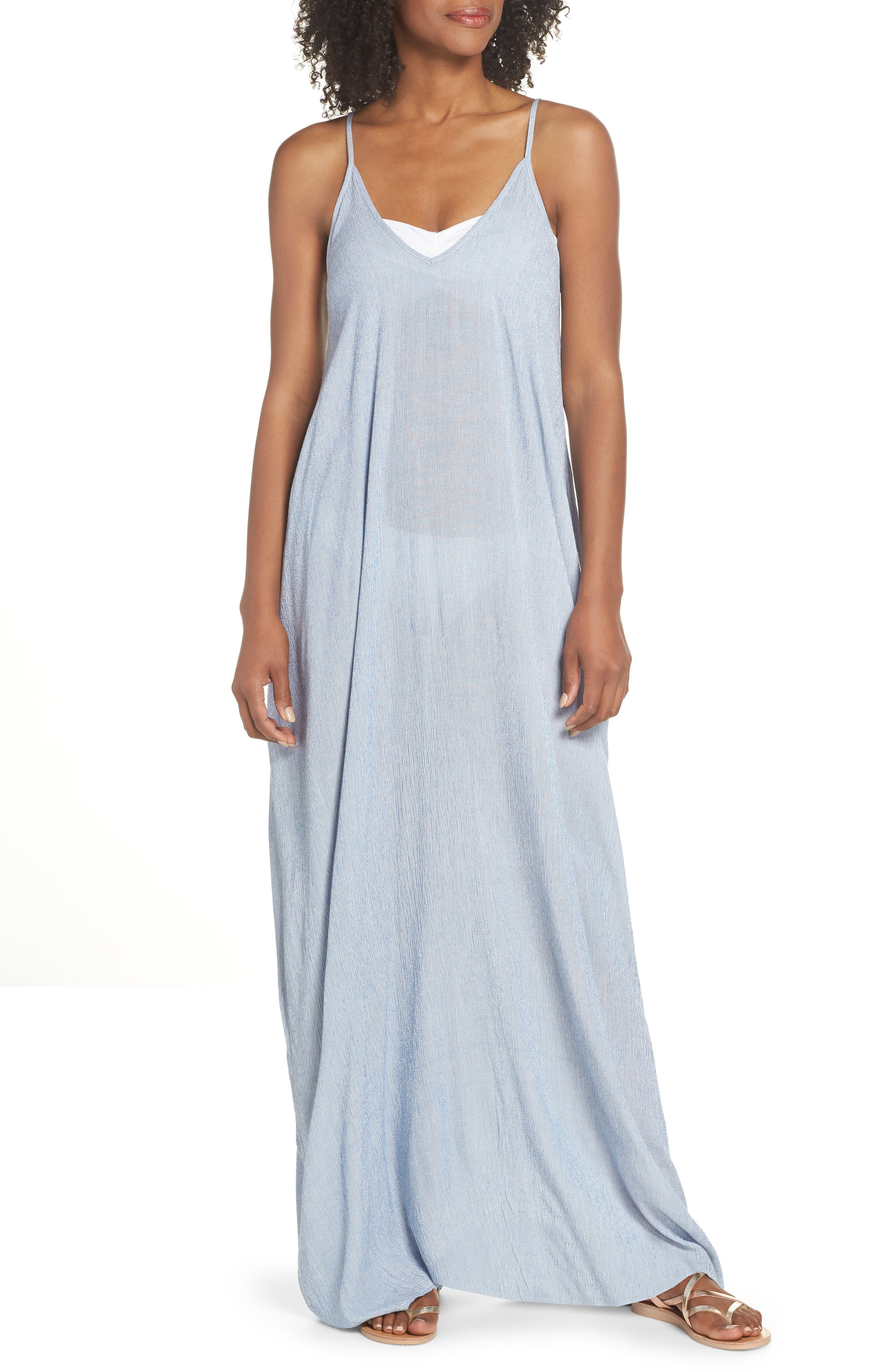Elan Cover-Up Maxi Dress, Blue