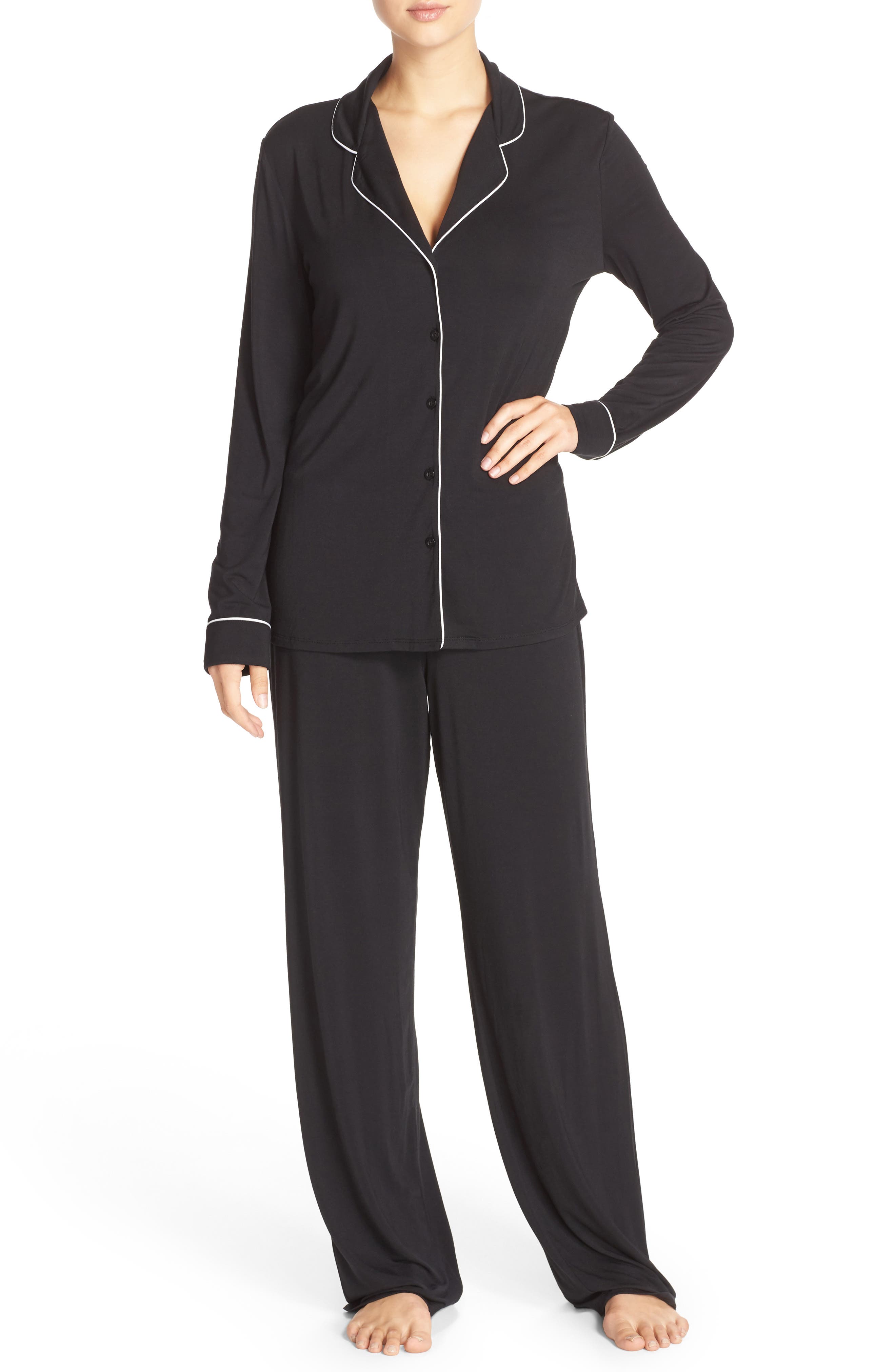 Nordstrom Lingerie Moonlight Pajamas, Black