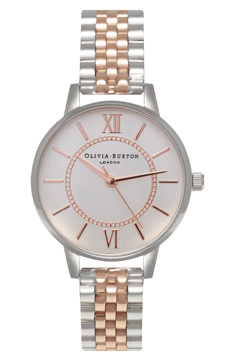 Olivia Burton Wonderland Bracelet Watch 30mm Nordstrom Wonderland Bracelet Watch 30mm Main Color Rose Gold Silver