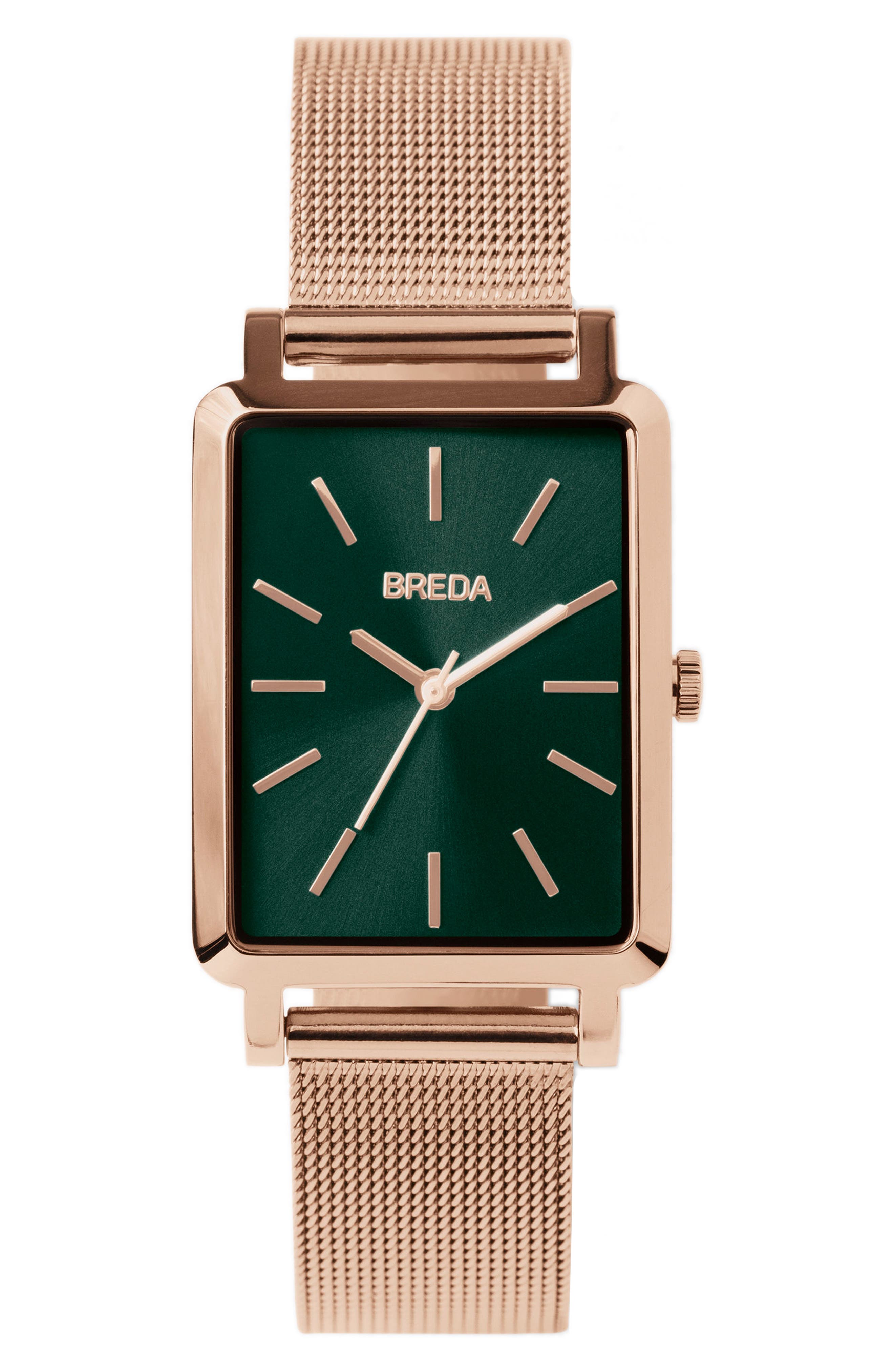 Breda Baer Mesh Strap Watch, 2m