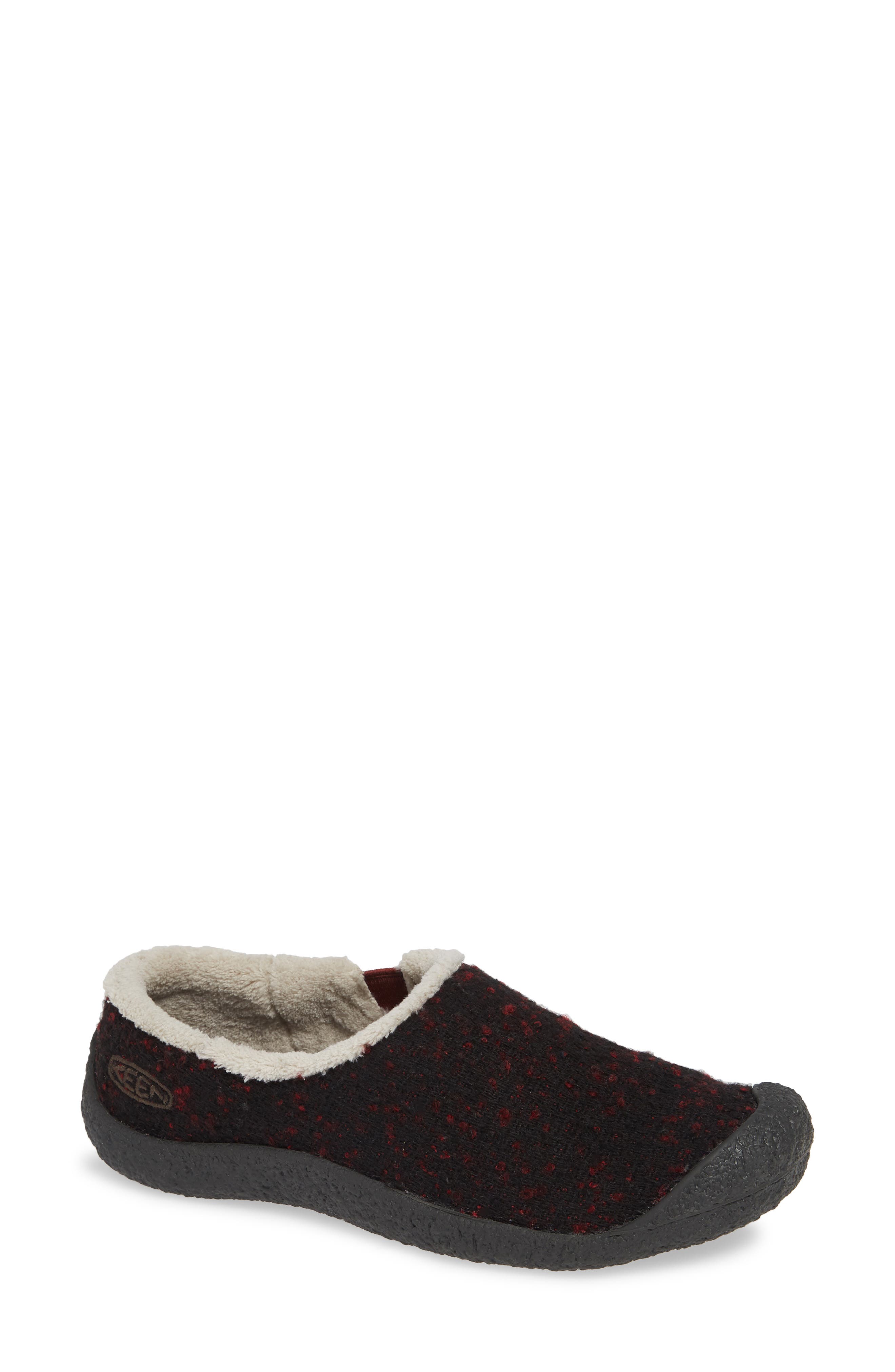 Keen Howser Round Toe Wool Slip-On, Red