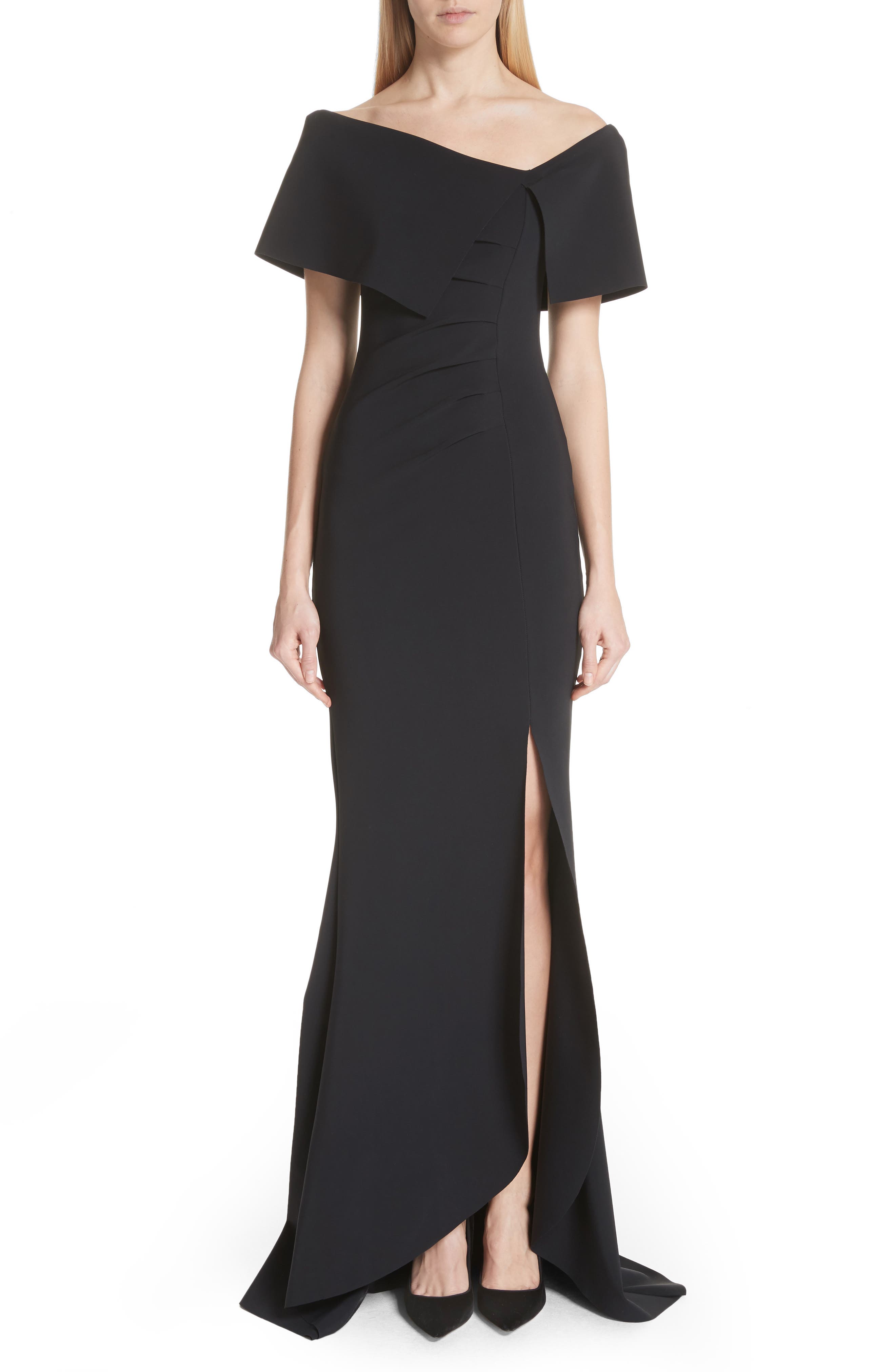 Chiara Boni La Petite Robe Asymmetric Neck Mermaid Gown