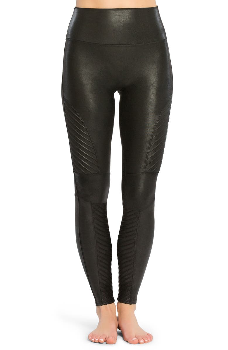 SPANX® Faux Leather Moto Leggings Nordstrom