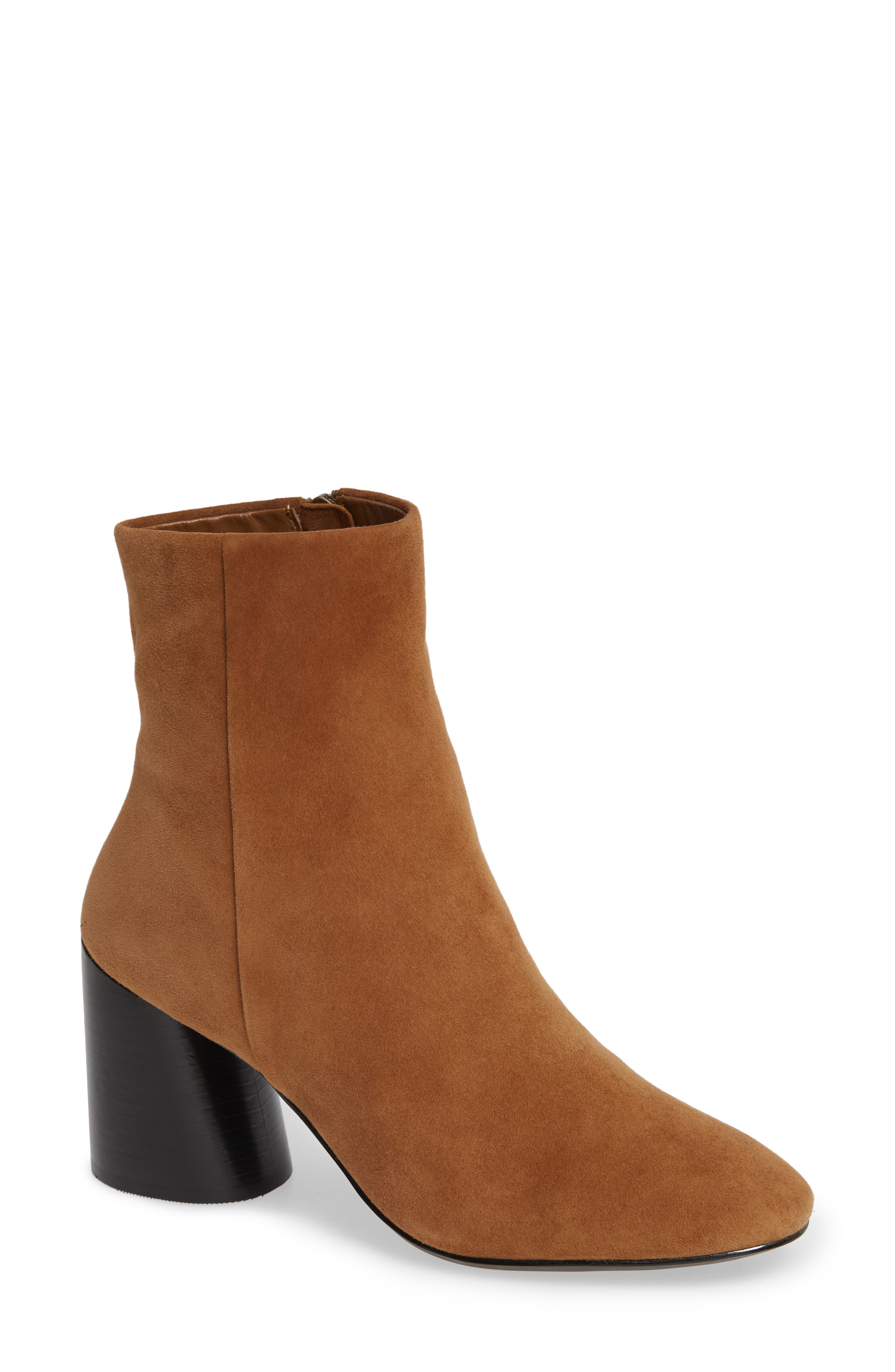 Linea Paolo Savvy Block Heel Bootie, Beige