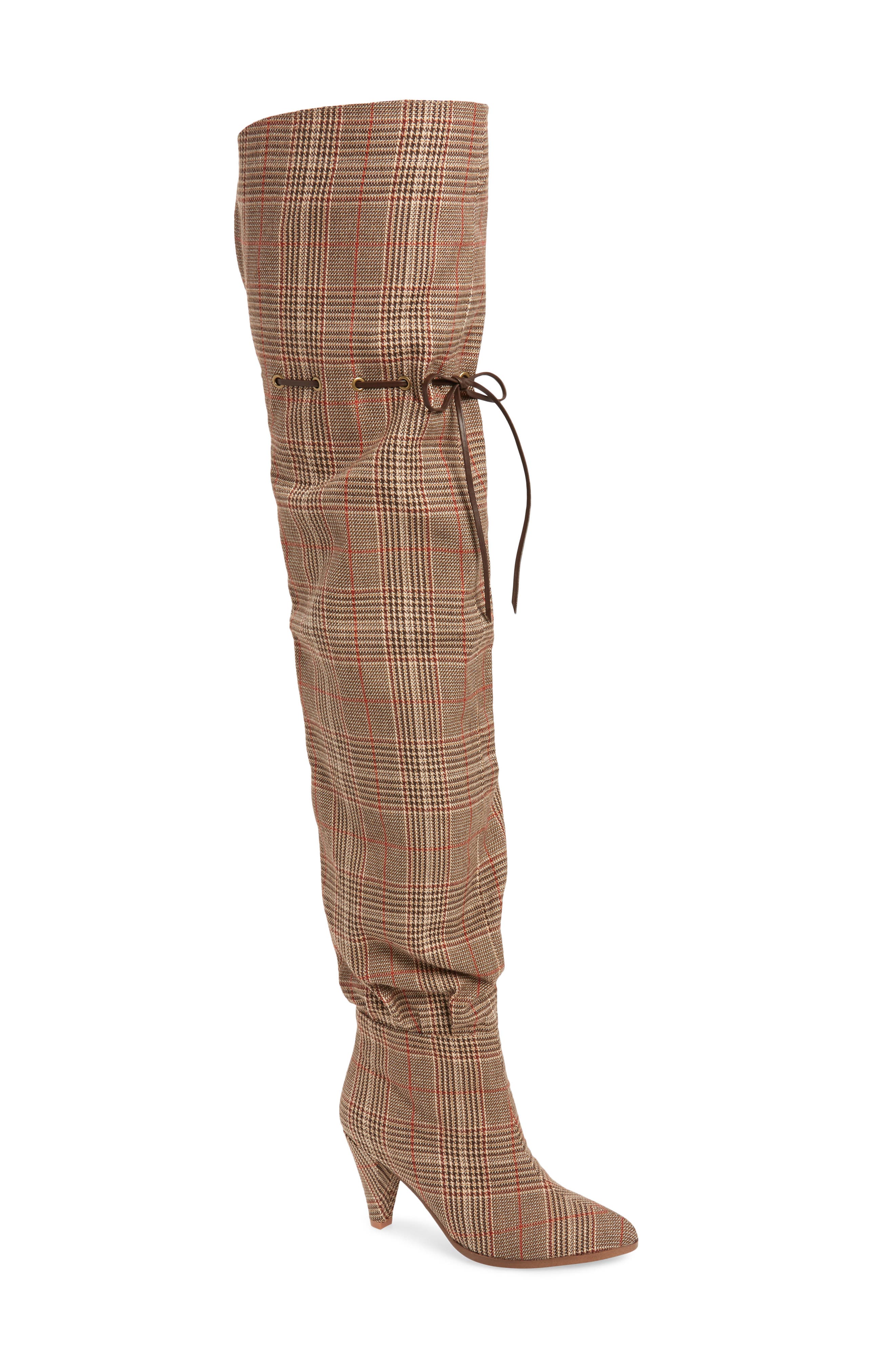 Jeffrey Campbell Go-Go-Girl Thigh High Boot- Beige