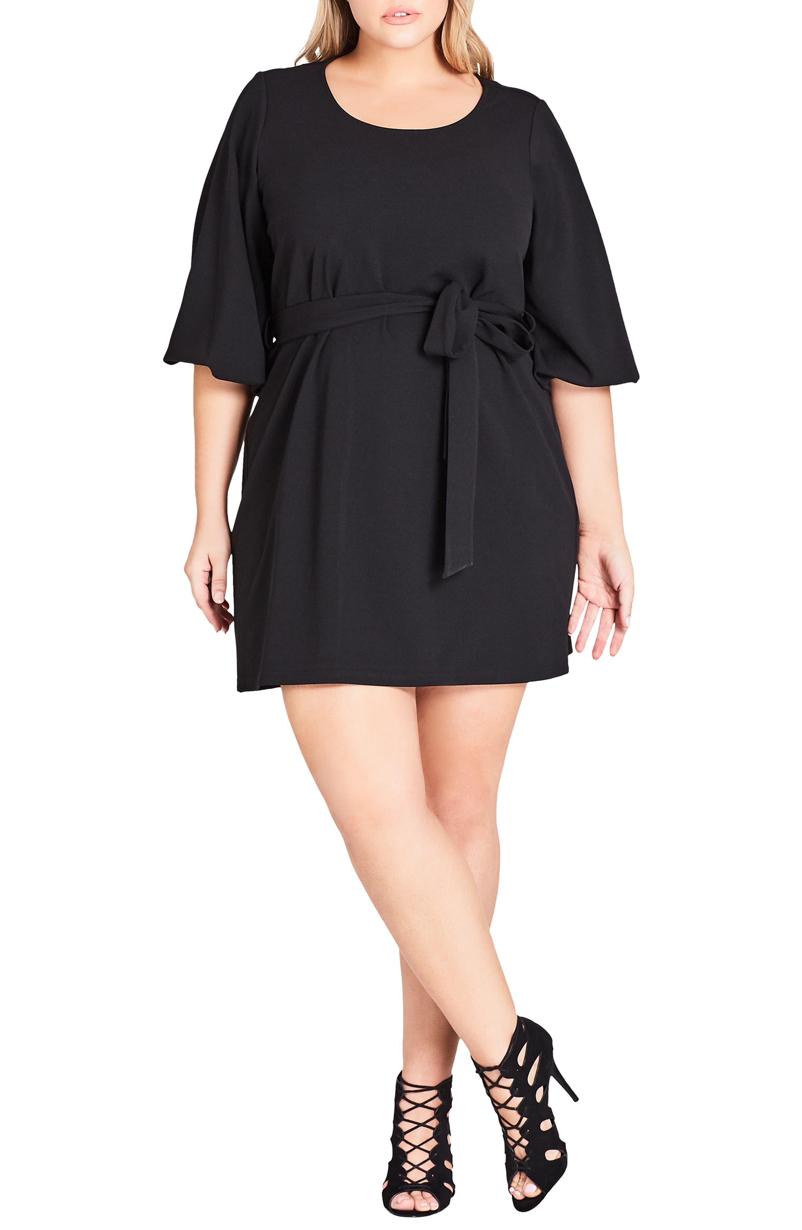 Plus Size City Chic Bubble Sleeve Dress