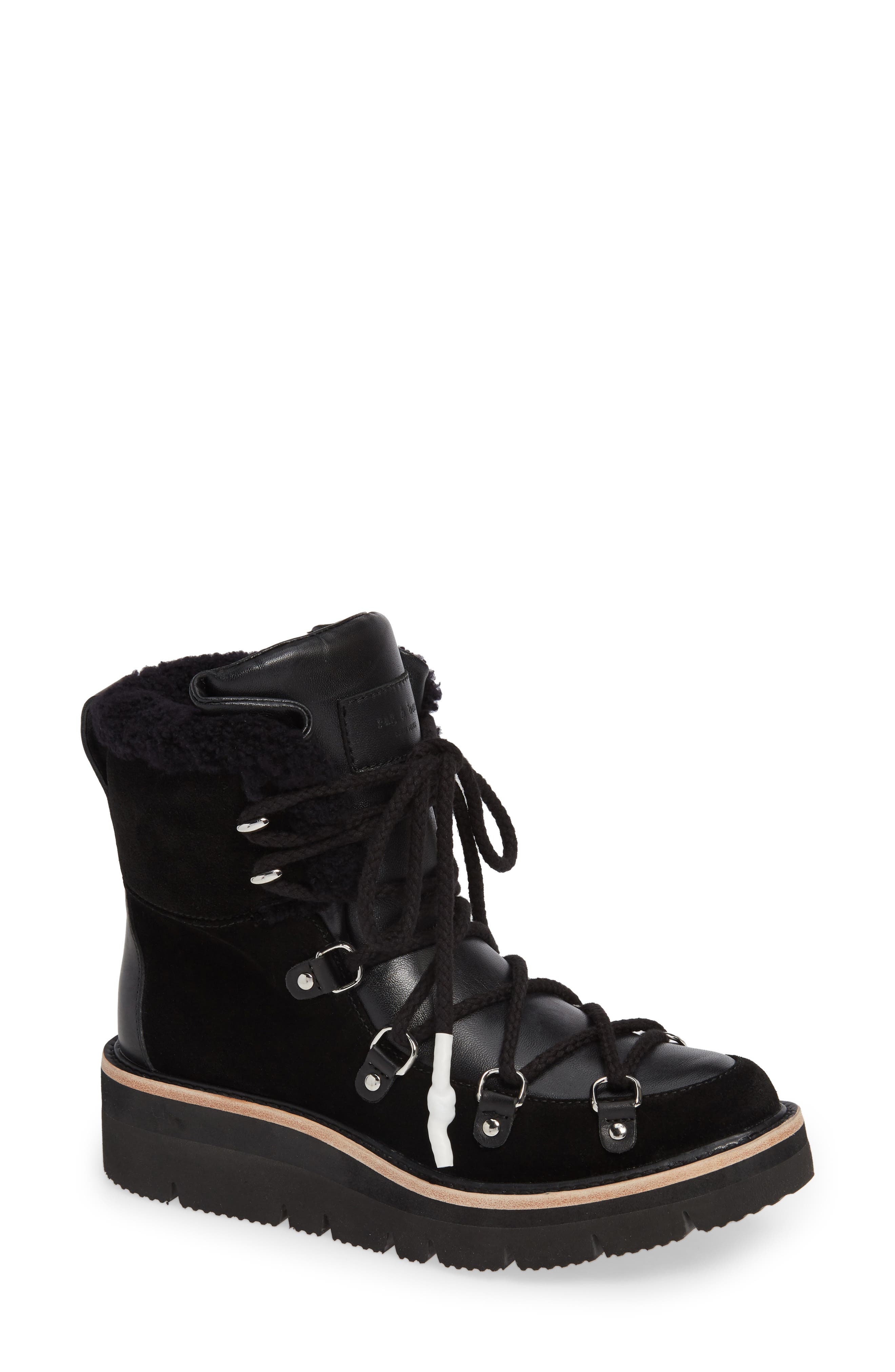 Rag & Bone Skyler Genuine Shearling Lined Boot, Black