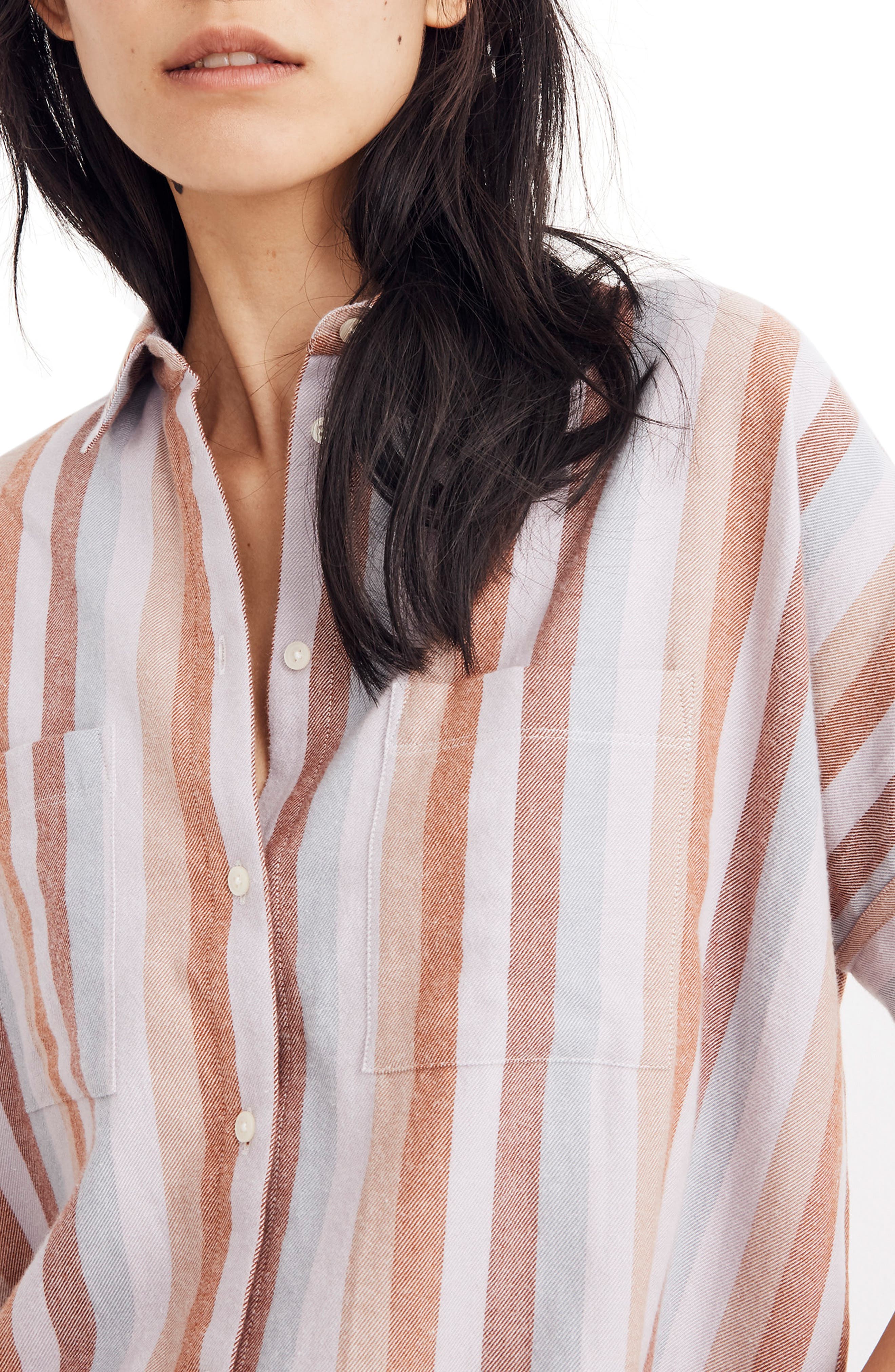 Madewell Flannel Courier Shirt, Purple
