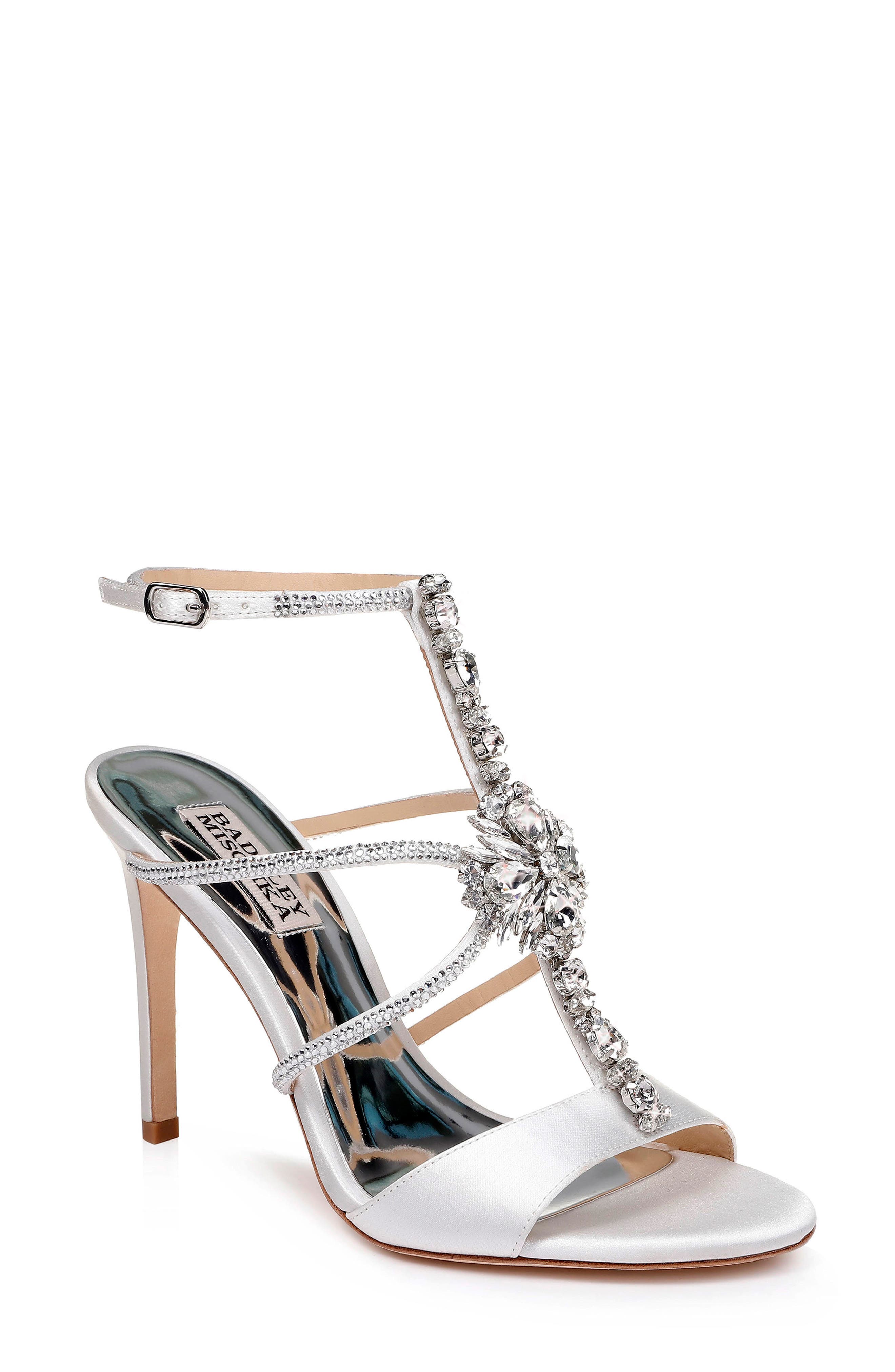 Badgley Mischka Faye Ankle Strap Sandal, White