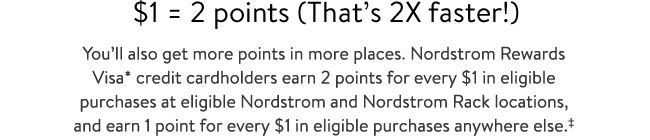 $1=2 points.