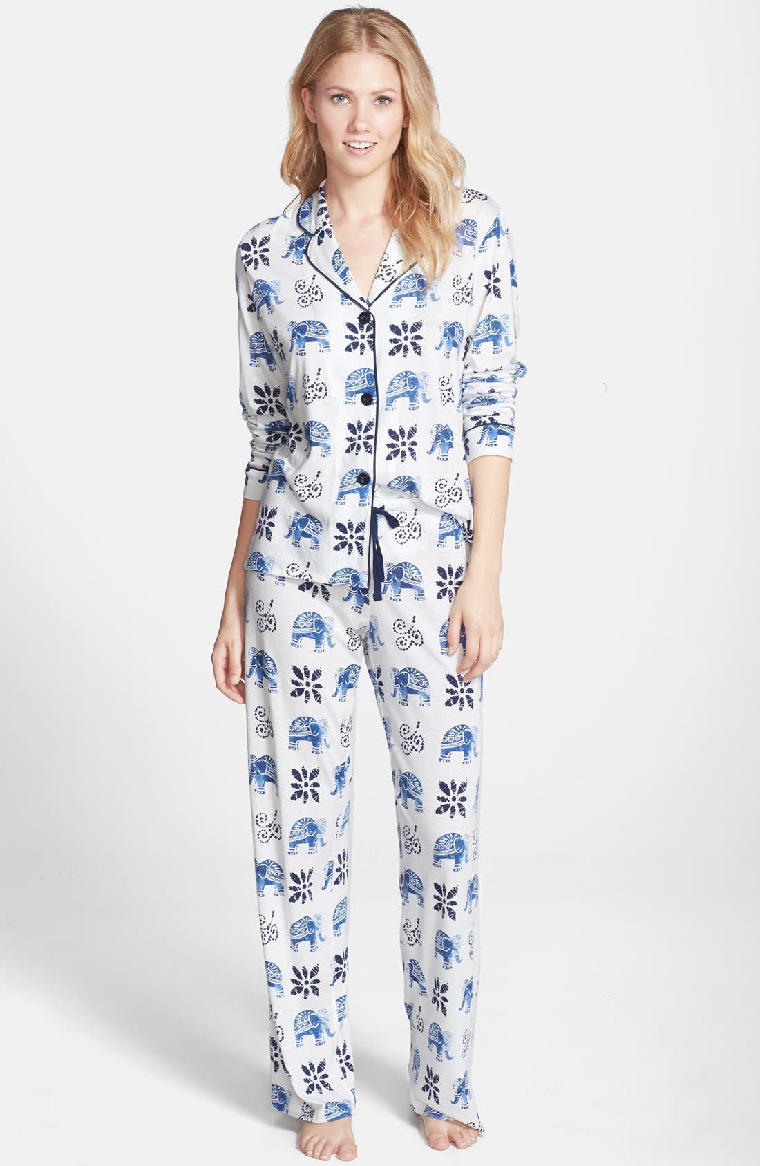 PJ Salvage Elephant Print Jersey Pajamas Nordstrom