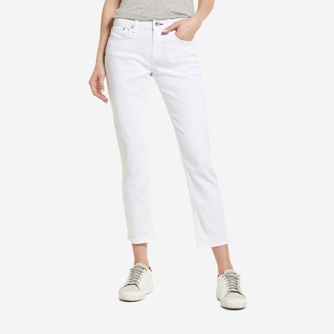 A pair of low-rise jeans by rag & bone.