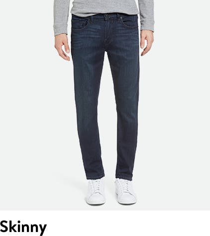 narrow leg opening mens jeans