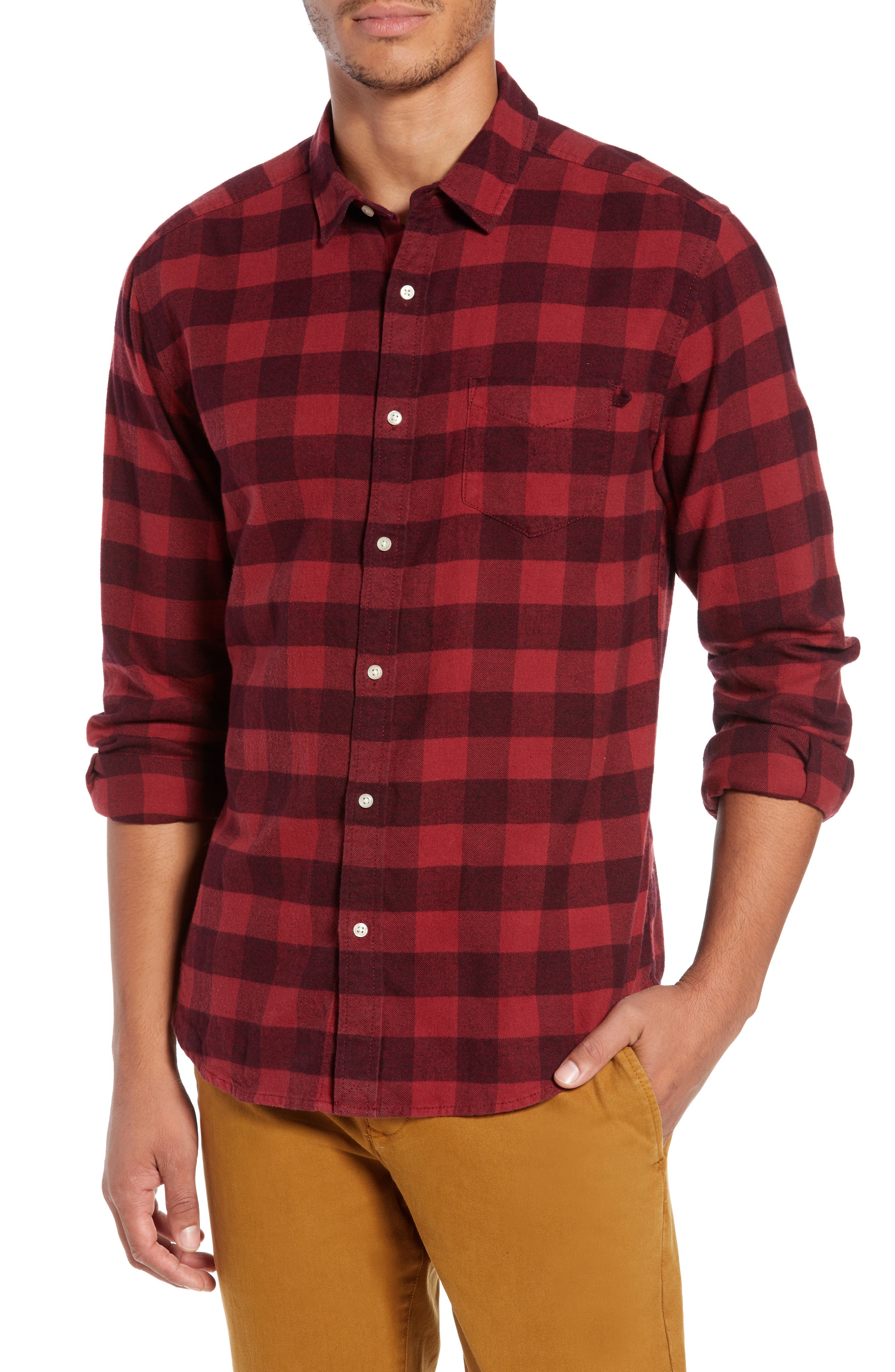 Life/after/denim Allegheny Regular Fit Check Sport Shirt, Red