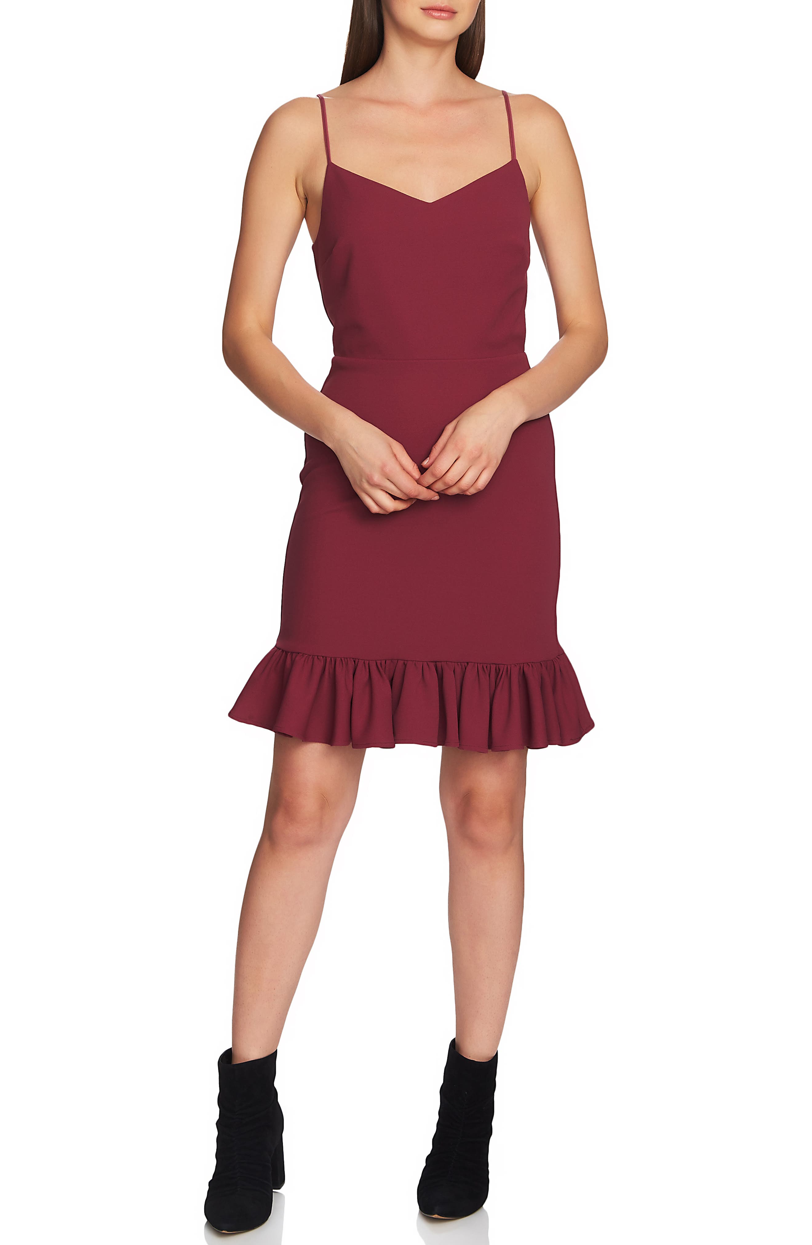 1.state Ruffle Hem Slipdress, Purple